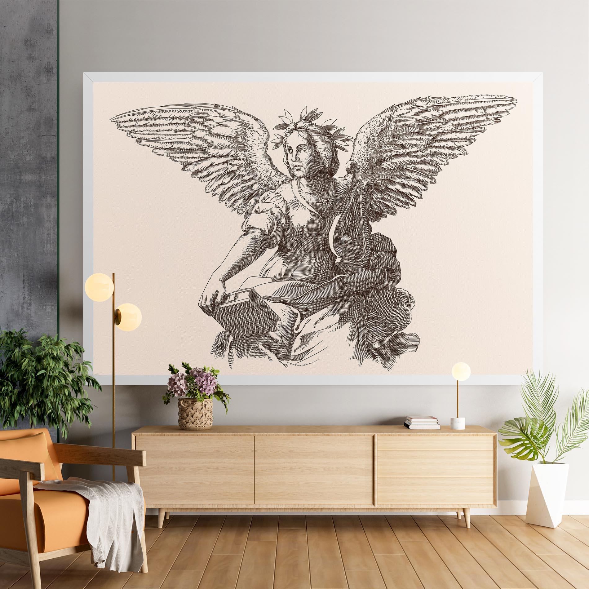 Vászonkép Brown Line Angel mockup 9