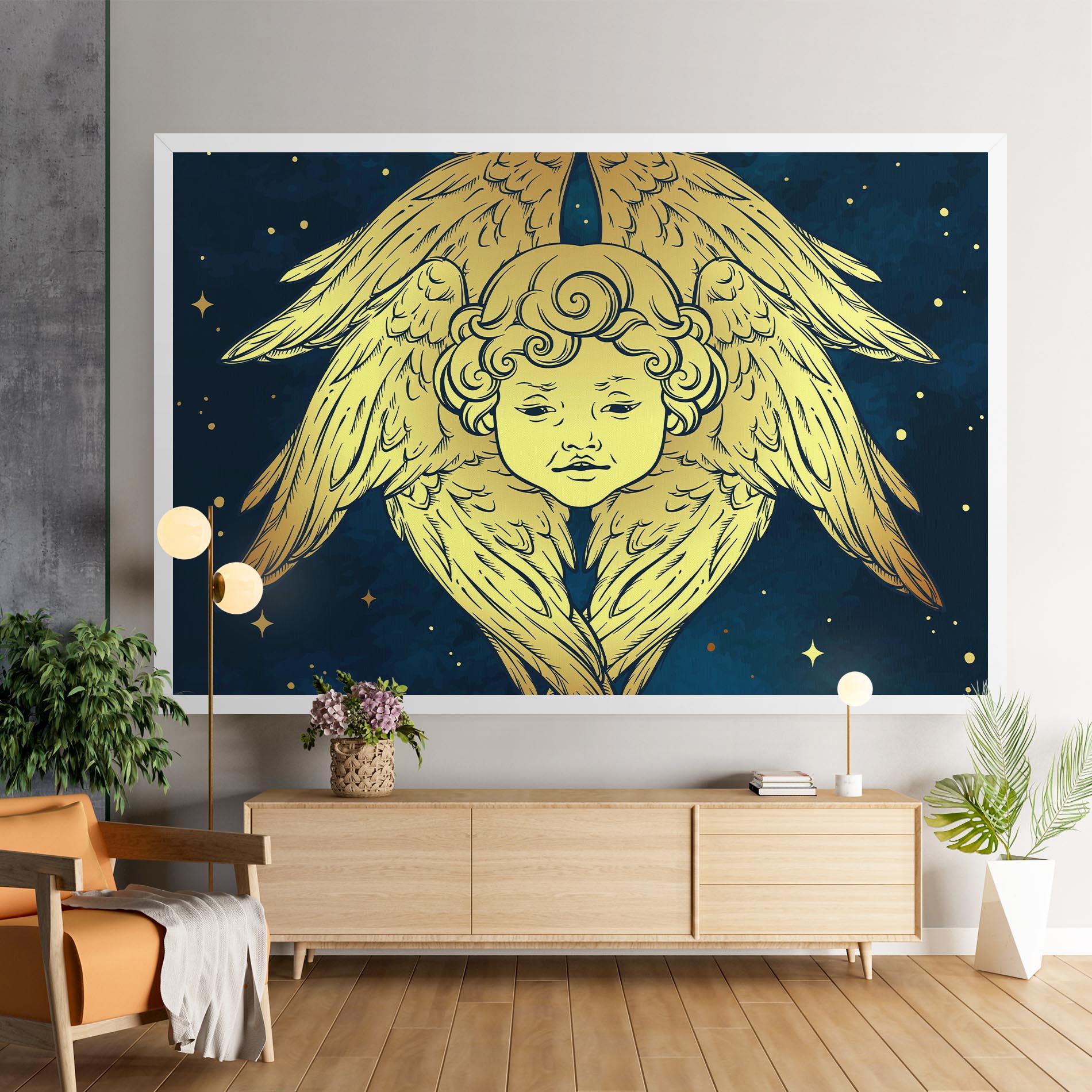 Vászonkép Gold Wings Angel mockup 9