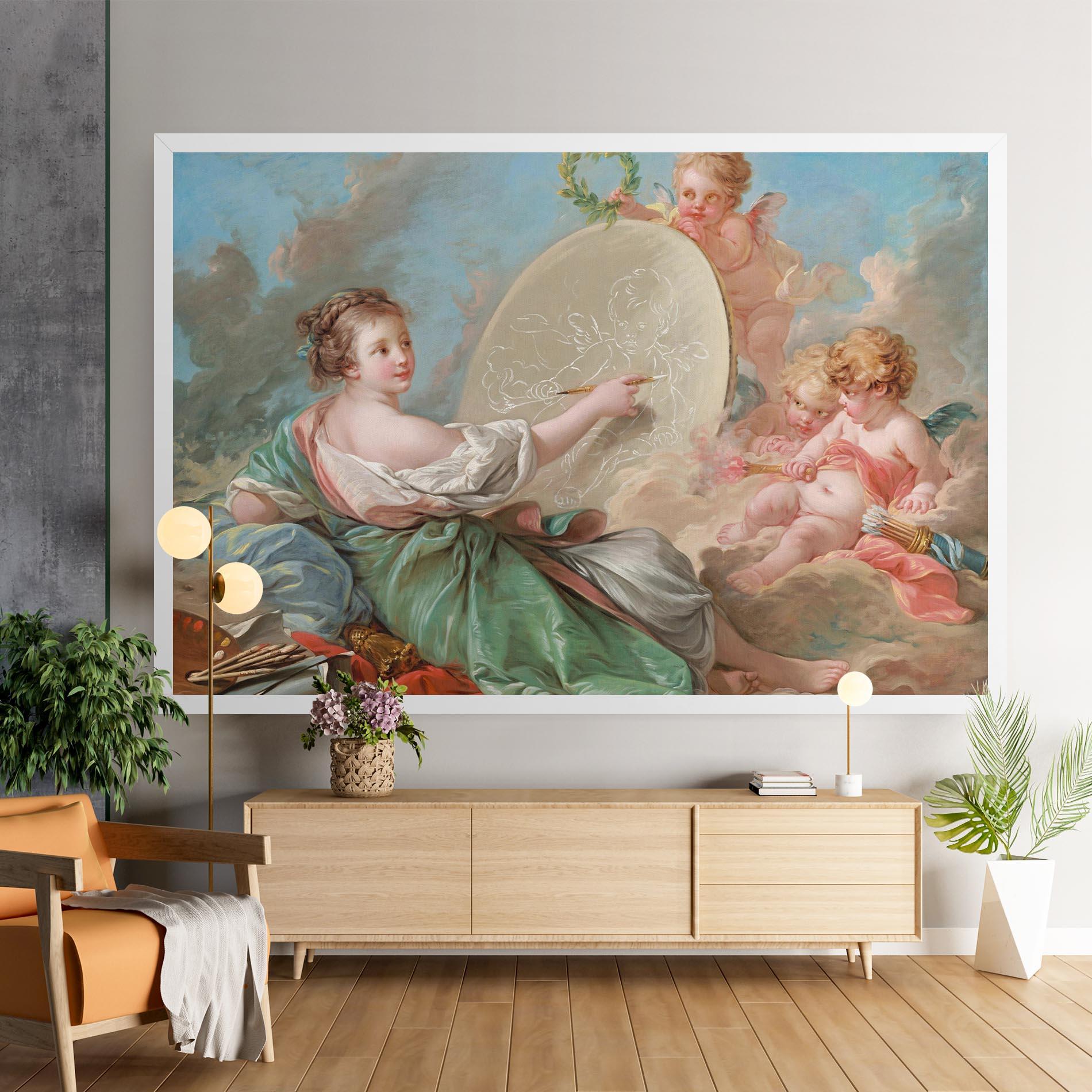 Vászonkép Painting Cute Angels mockup 9