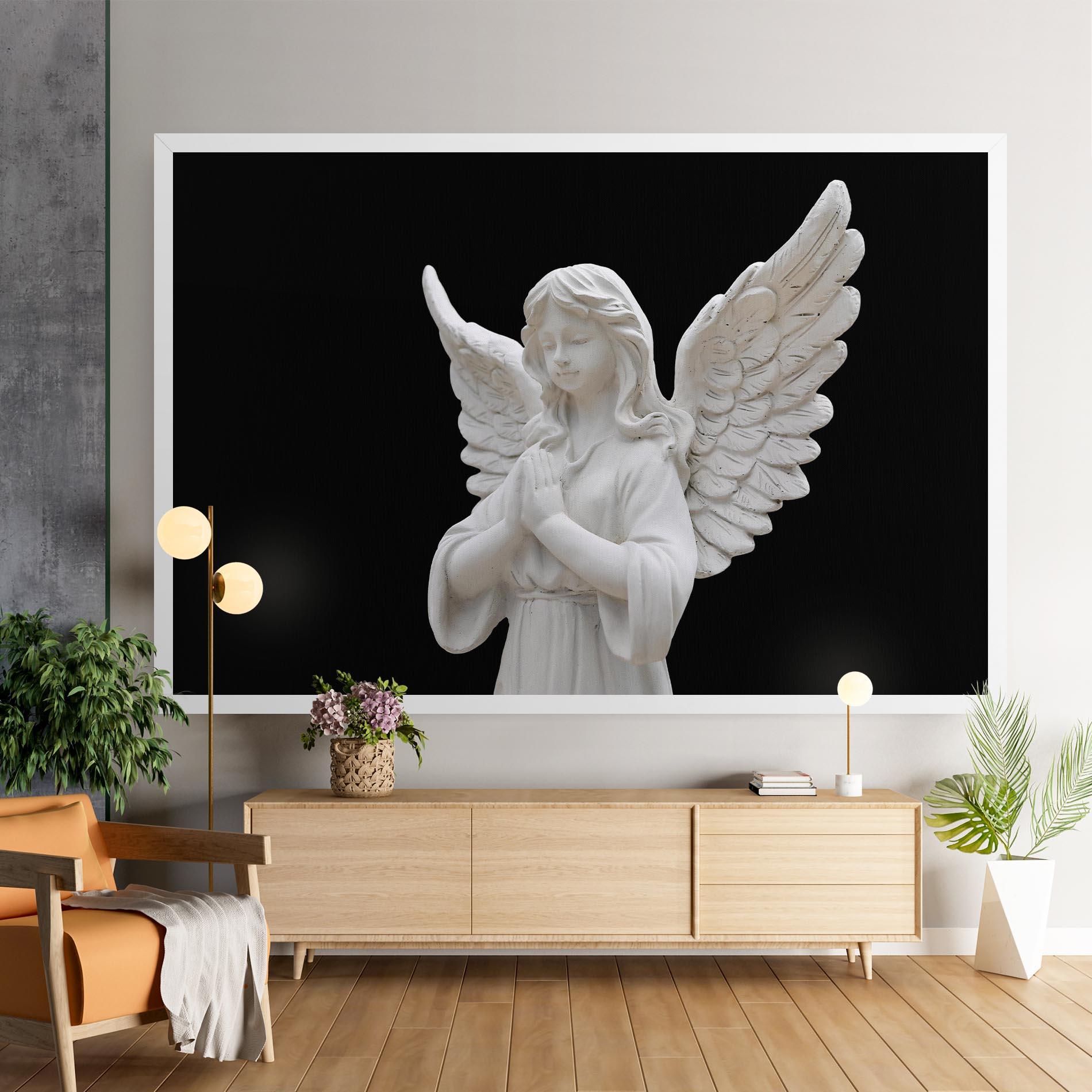 Vászonkép Pretty Angel Statues mockup 9