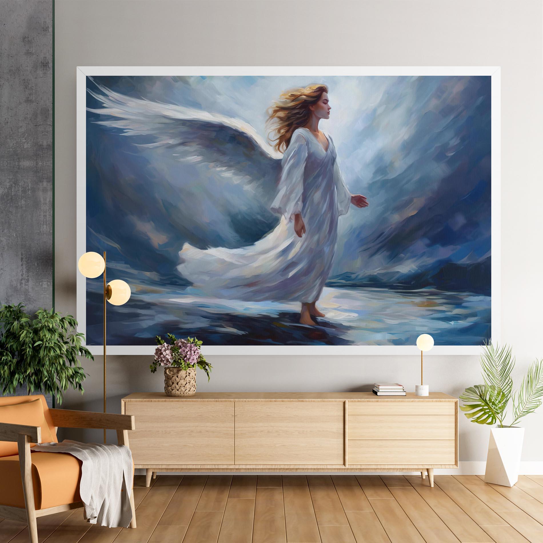 Vászonkép Wind Angel Woman mockup 9