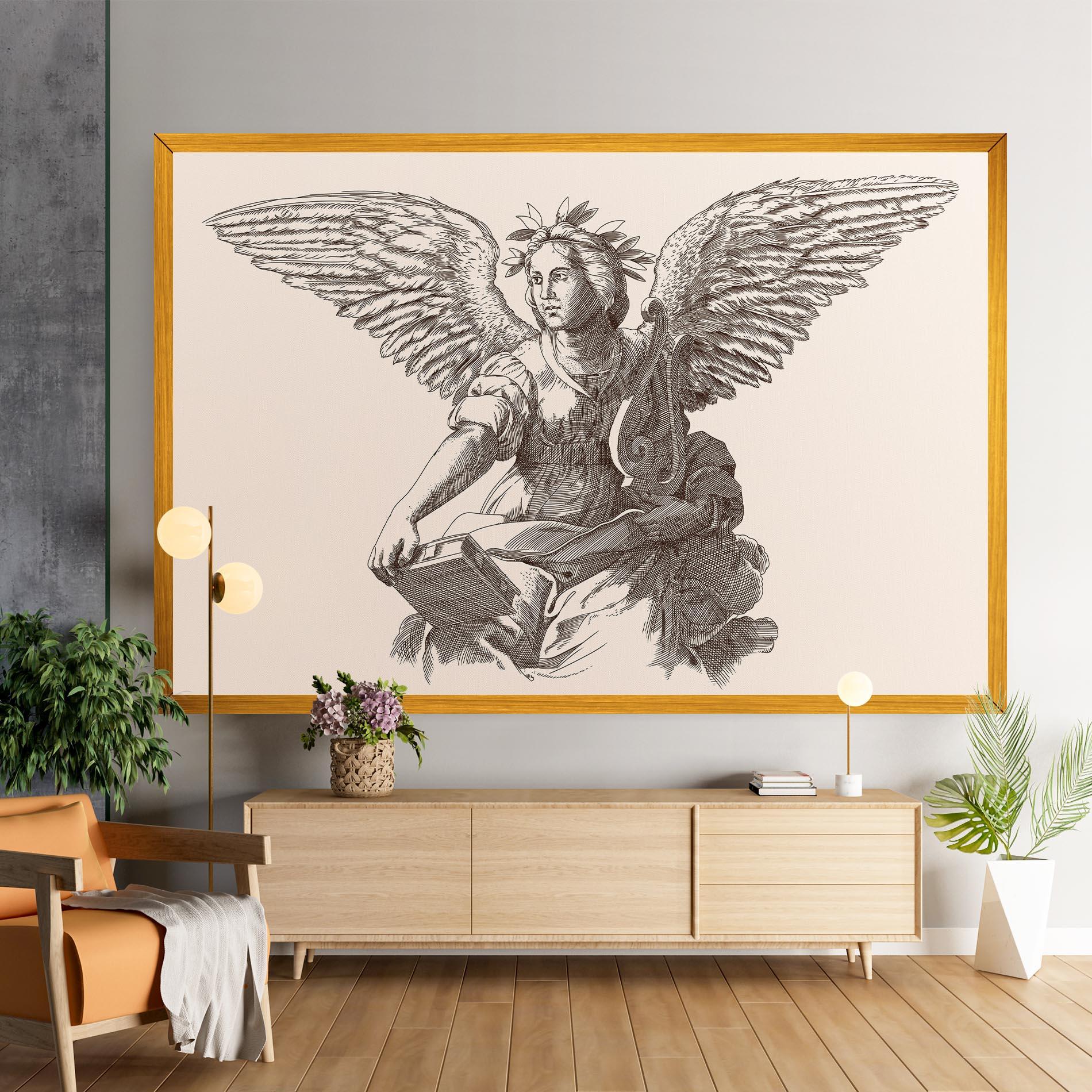Vászonkép Brown Line Angel mockup 9