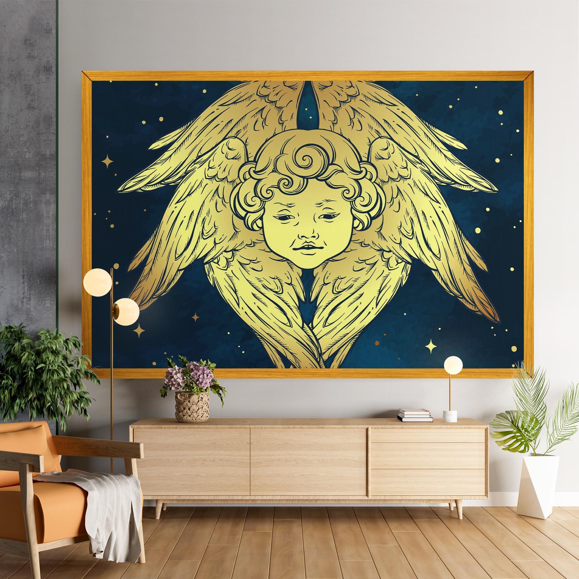 Vászonkép Gold Wings Angel mockup 9