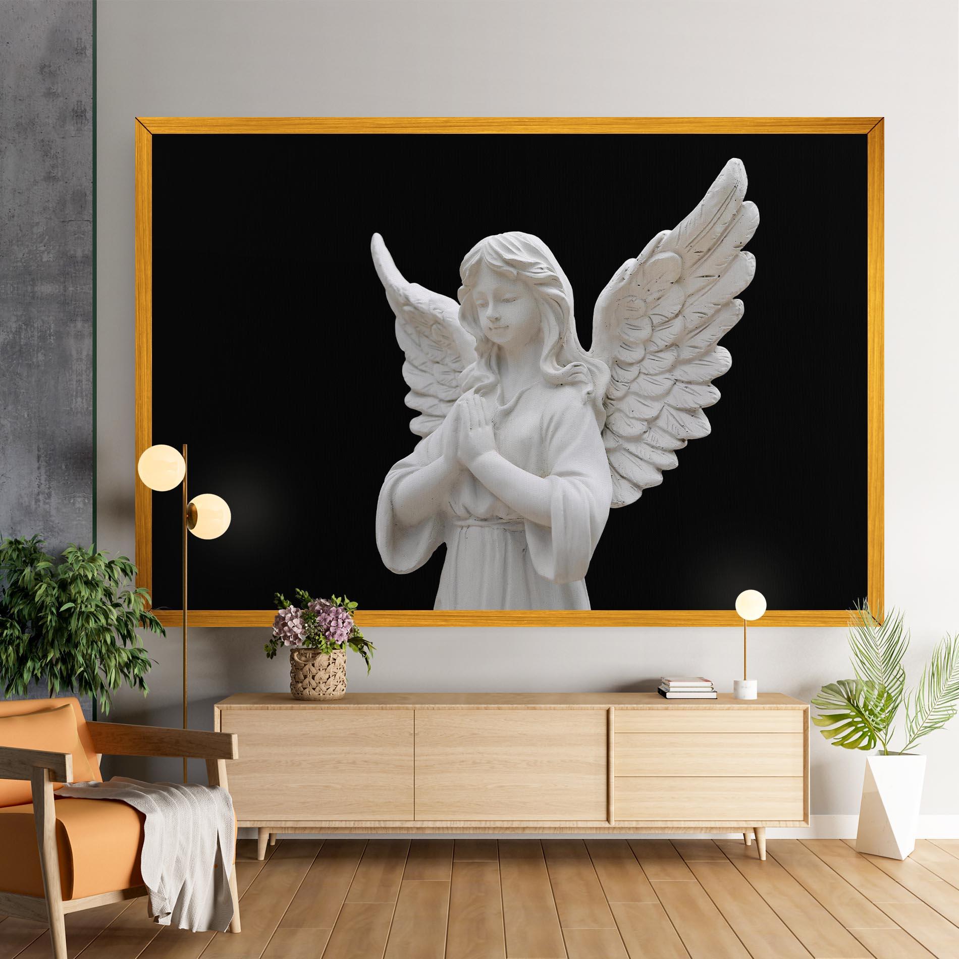 Vászonkép Pretty Angel Statues mockup 9