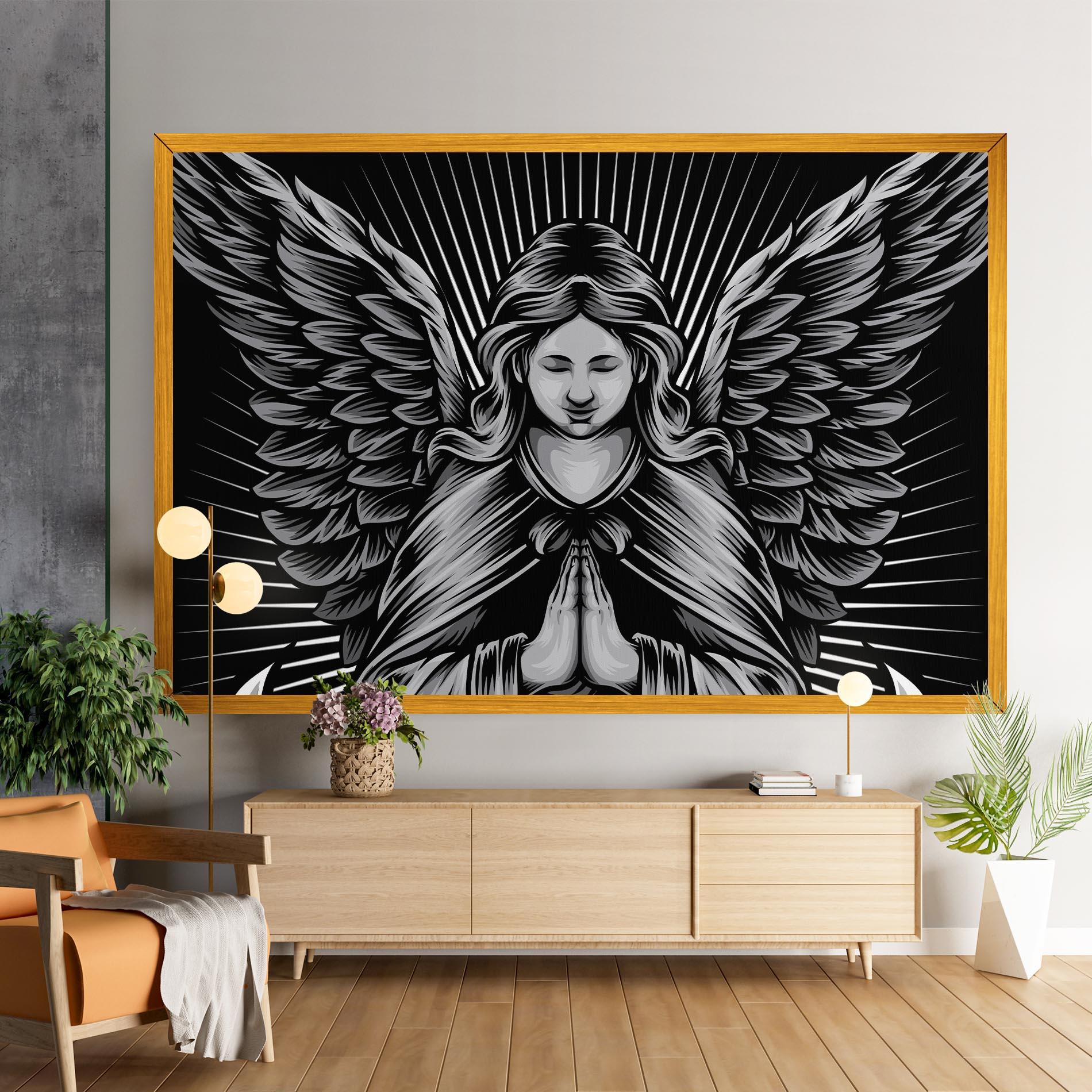 Vászonkép Wings Pray mockup 9