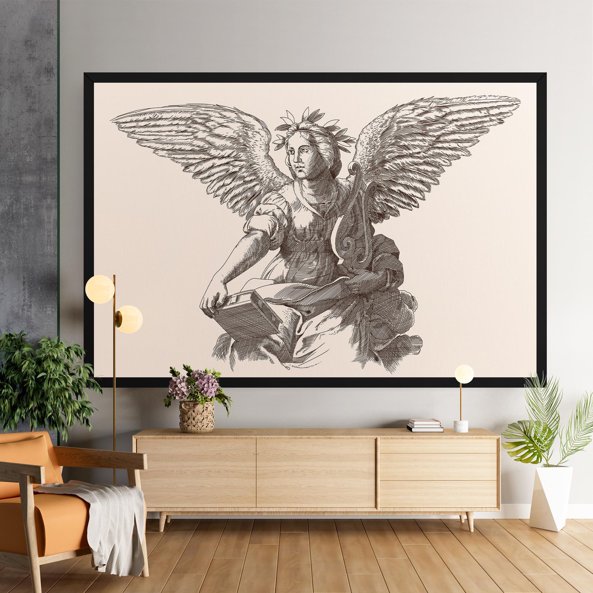 Vászonkép Brown Line Angel mockup 9