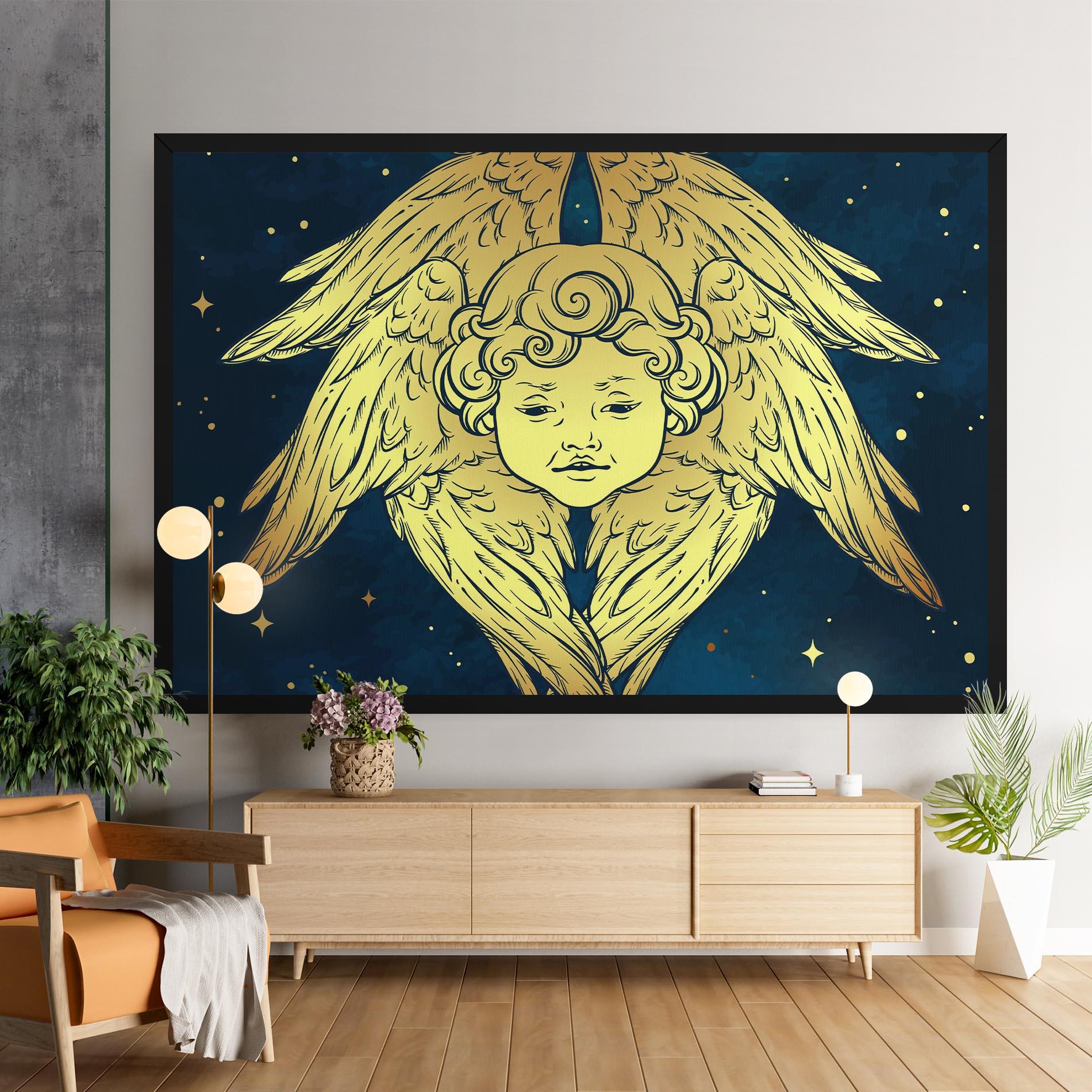 Vászonkép Gold Wings Angel mockup 9