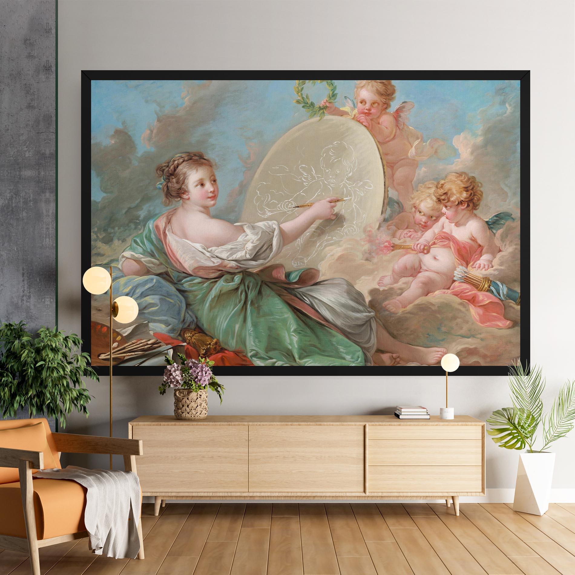 Vászonkép Painting Cute Angels mockup 9
