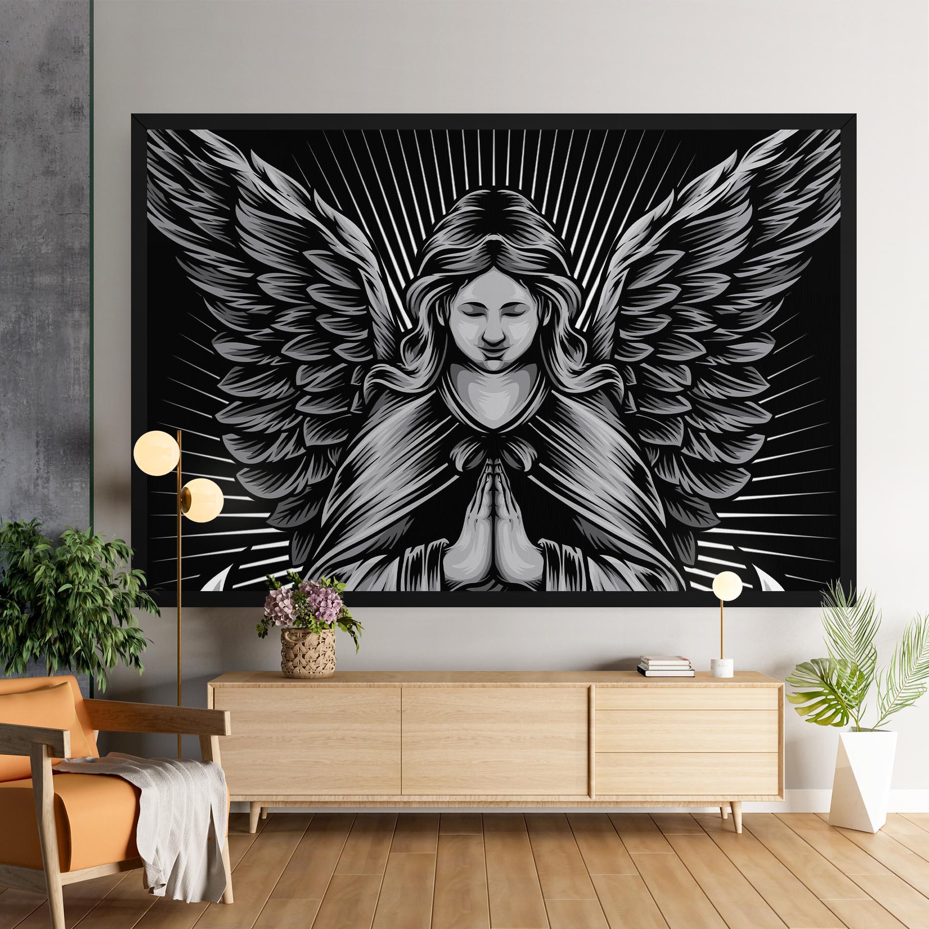 Vászonkép Wings Pray mockup 9