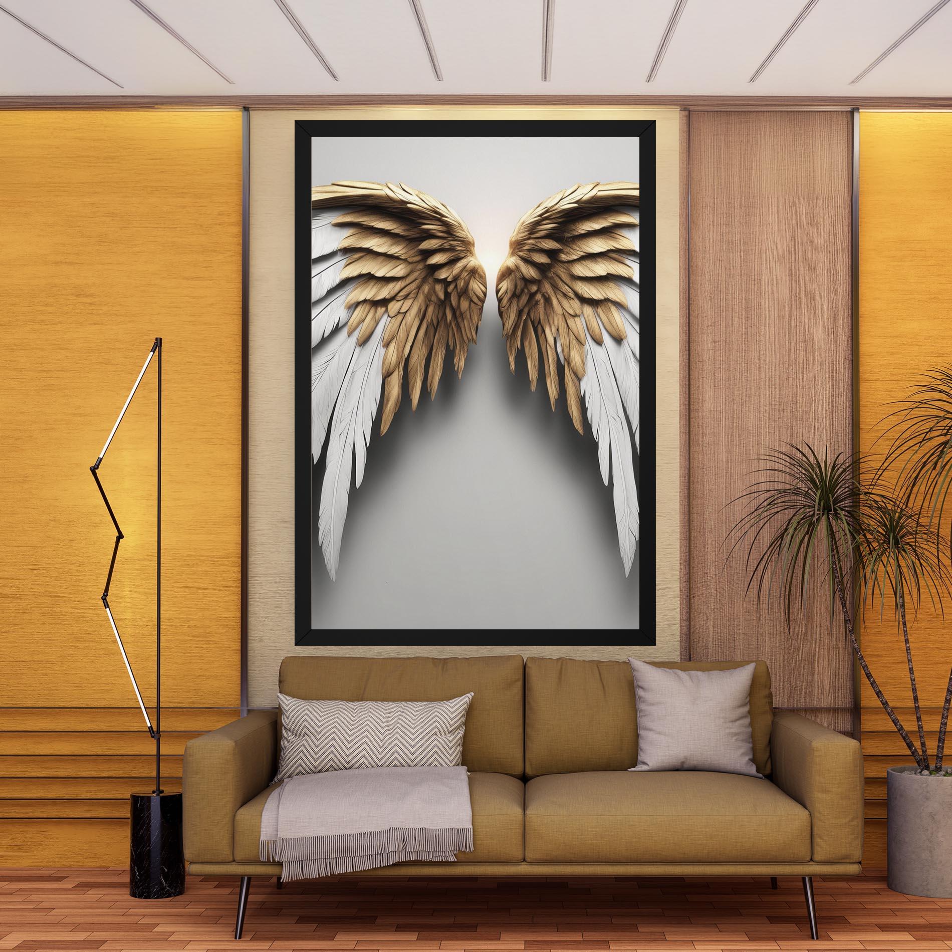 Vászonkép Realistic Angel Wings mockup 9