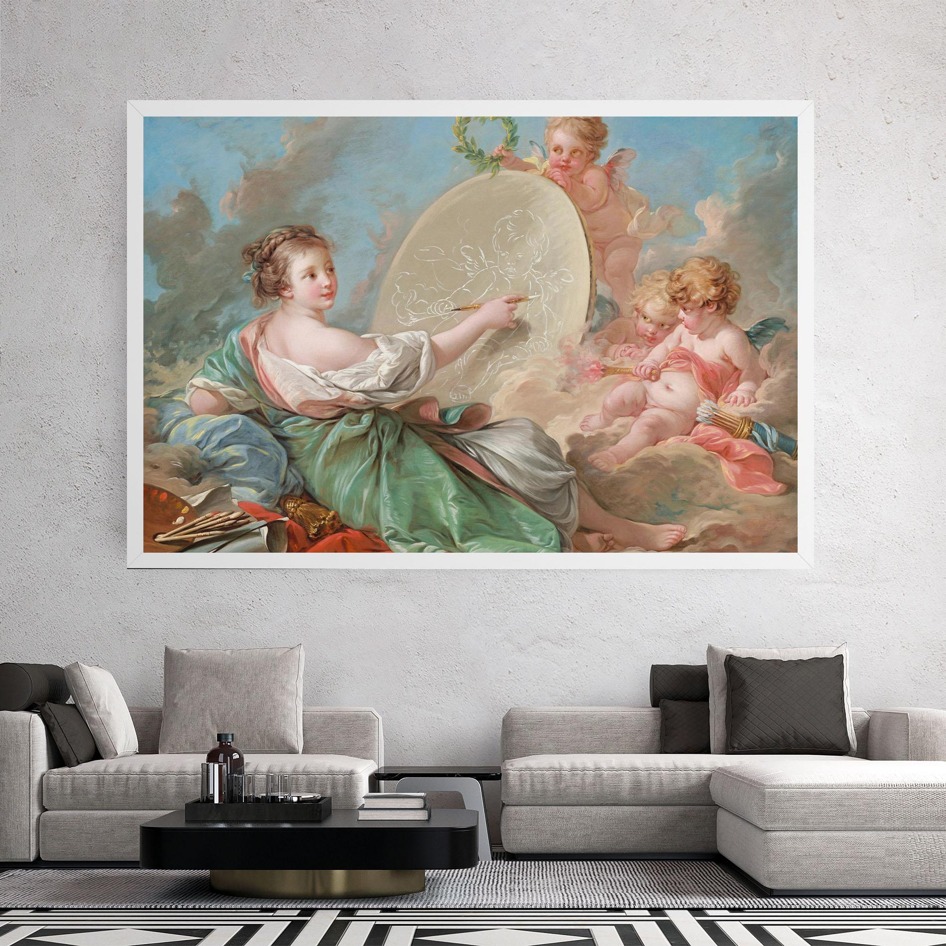 Vászonkép Painting Cute Angels mockup 2