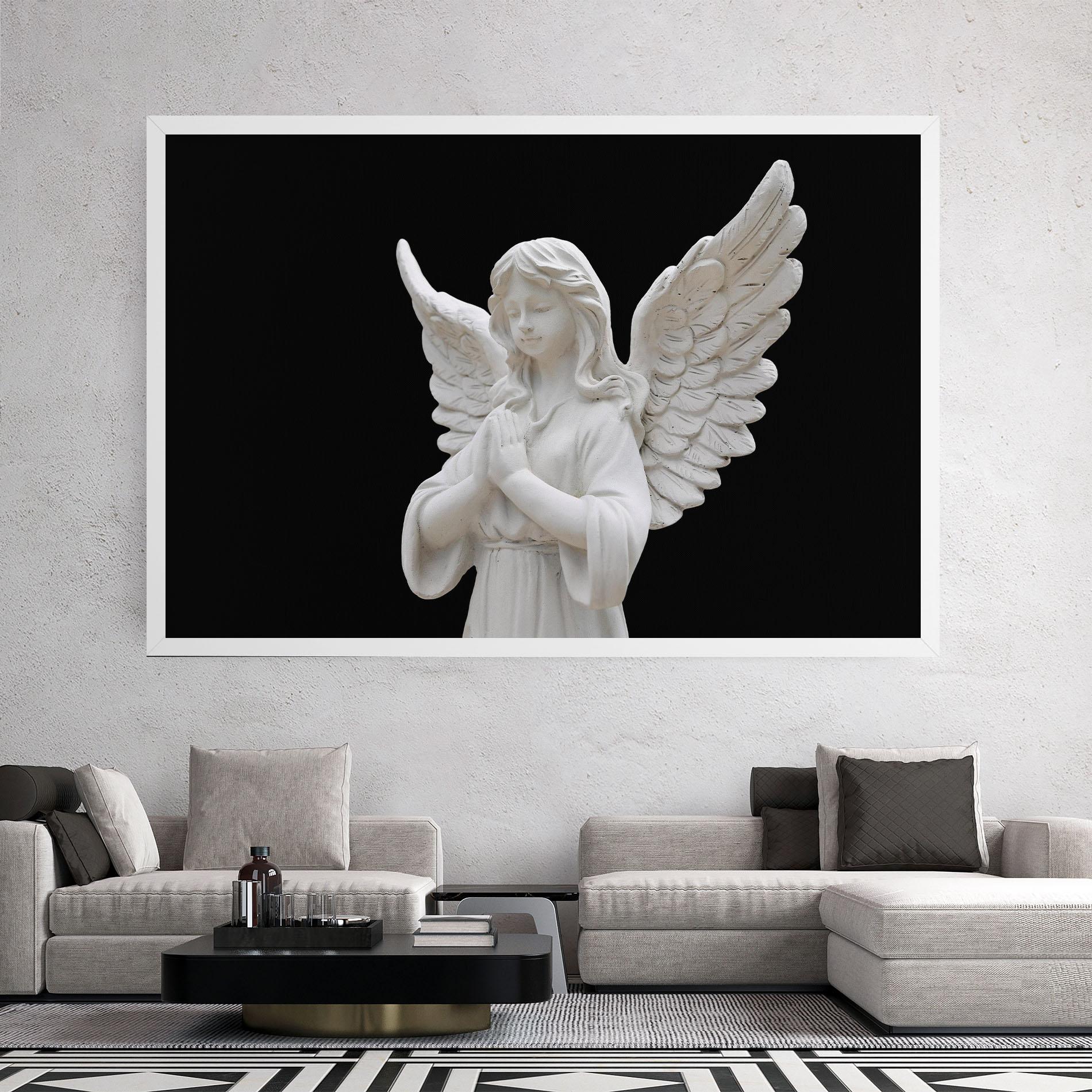 Vászonkép Pretty Angel Statues mockup 2