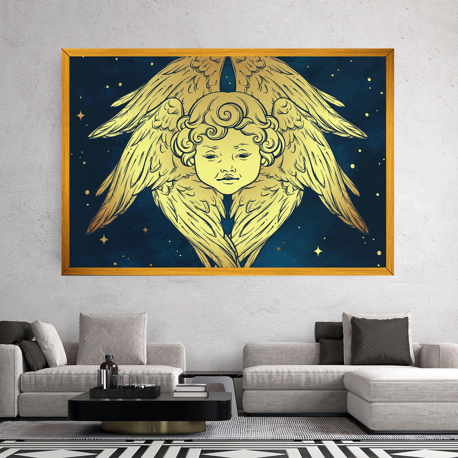 Vászonkép Gold Wings Angel mockup 2