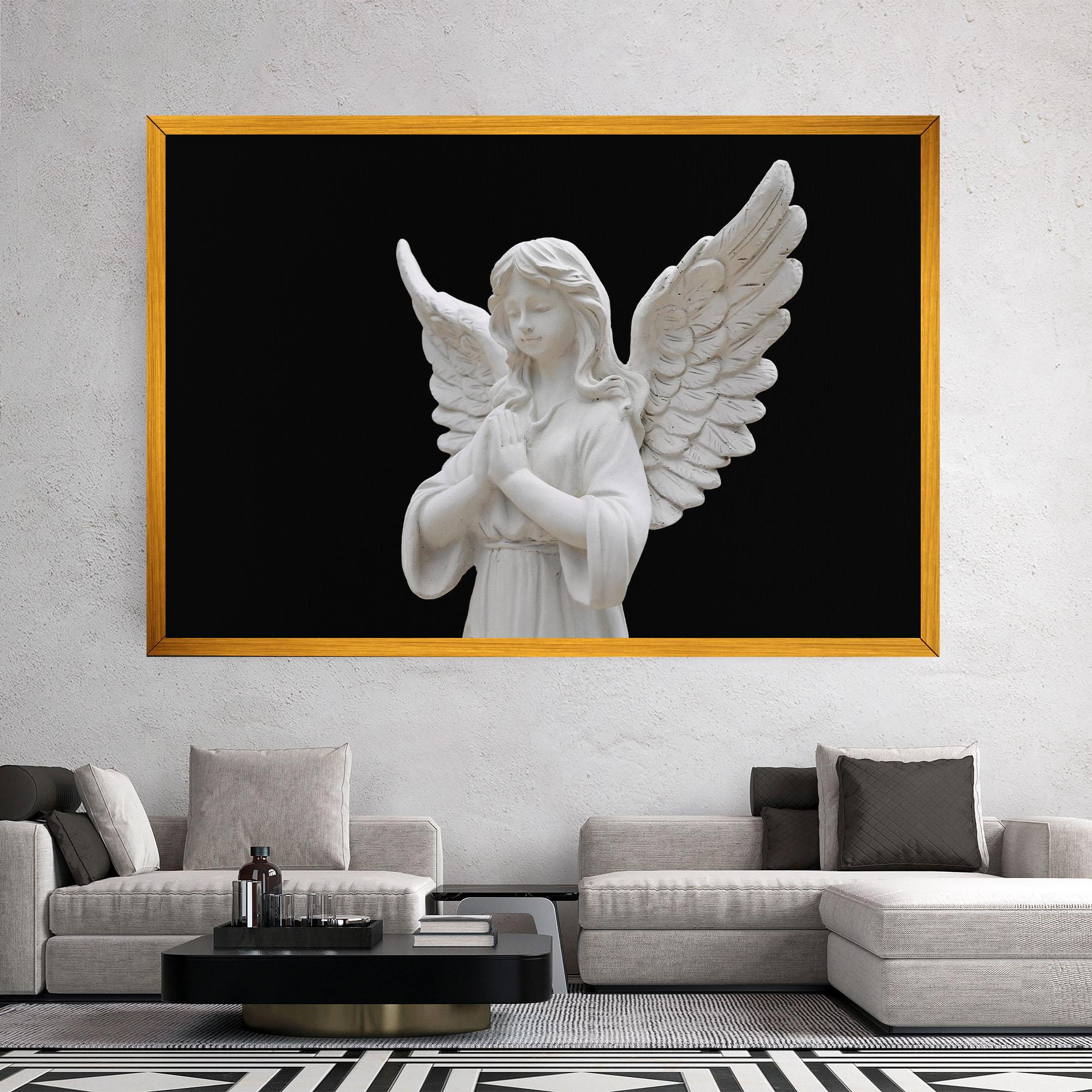 Vászonkép Pretty Angel Statues mockup 2