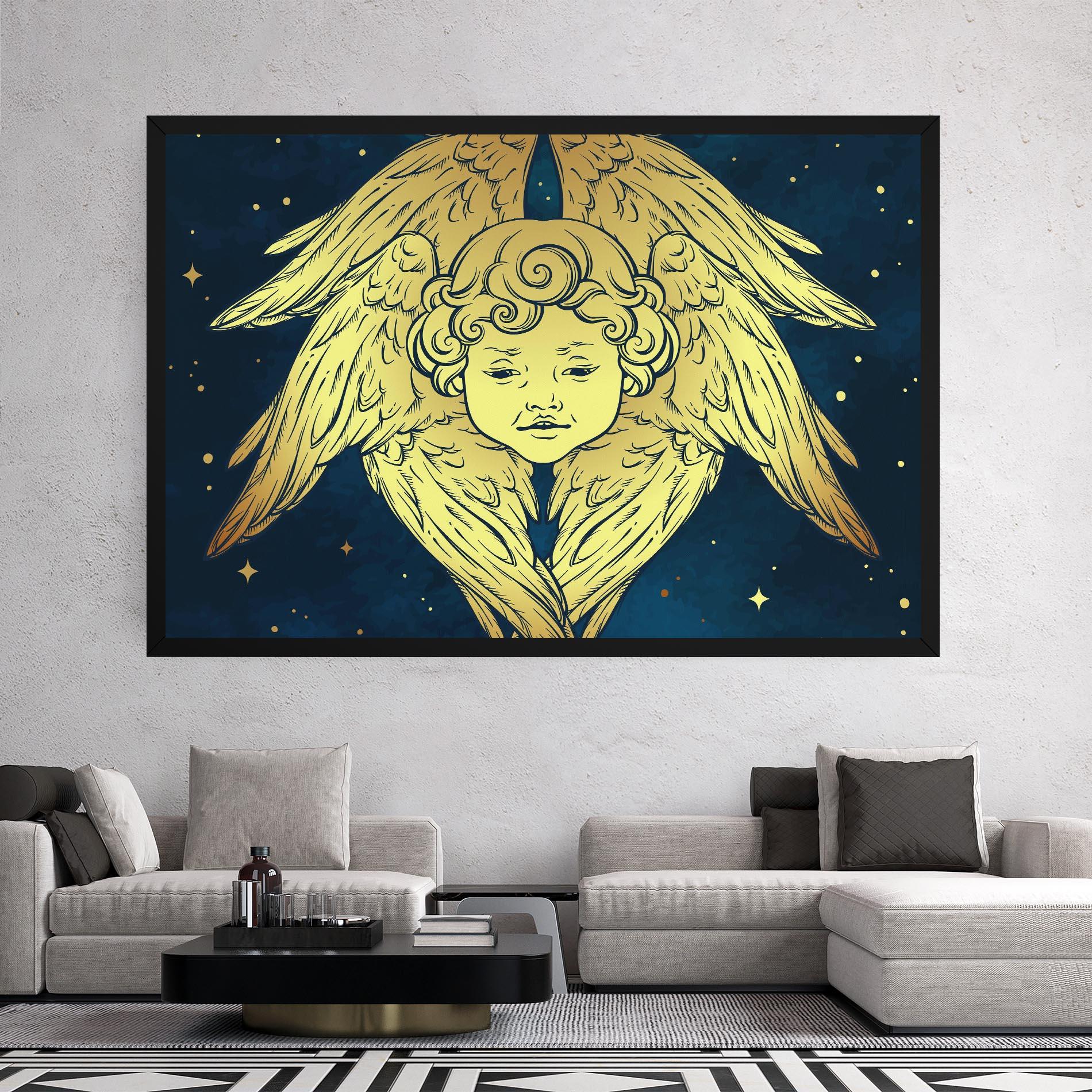 Vászonkép Gold Wings Angel mockup 2