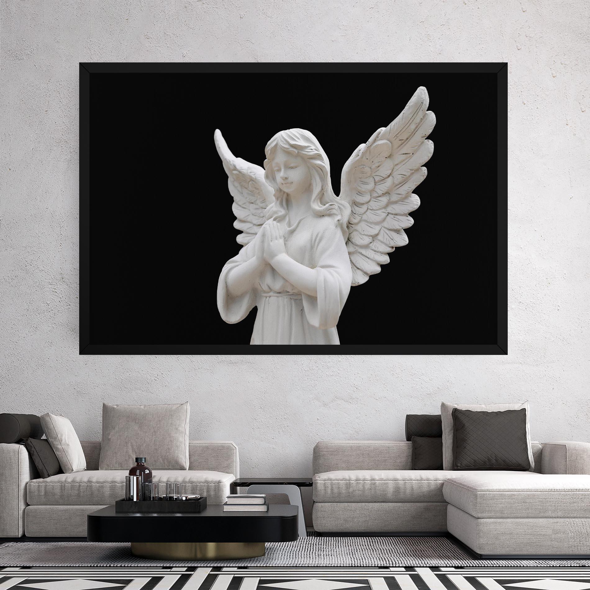 Vászonkép Pretty Angel Statues mockup 2