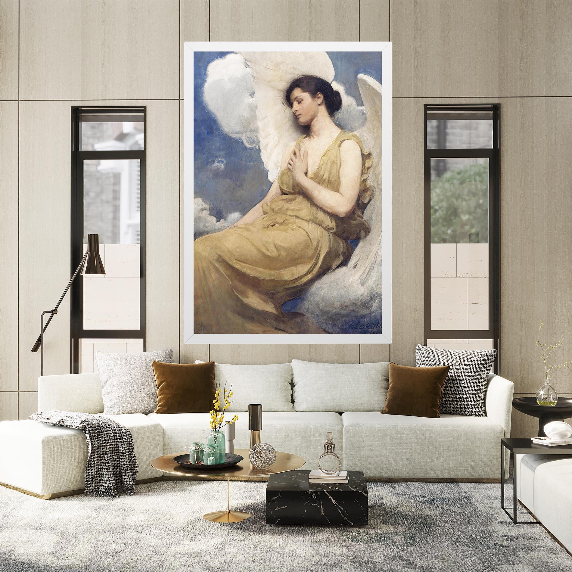 Vászonkép Angel Woman Painting mockup 2