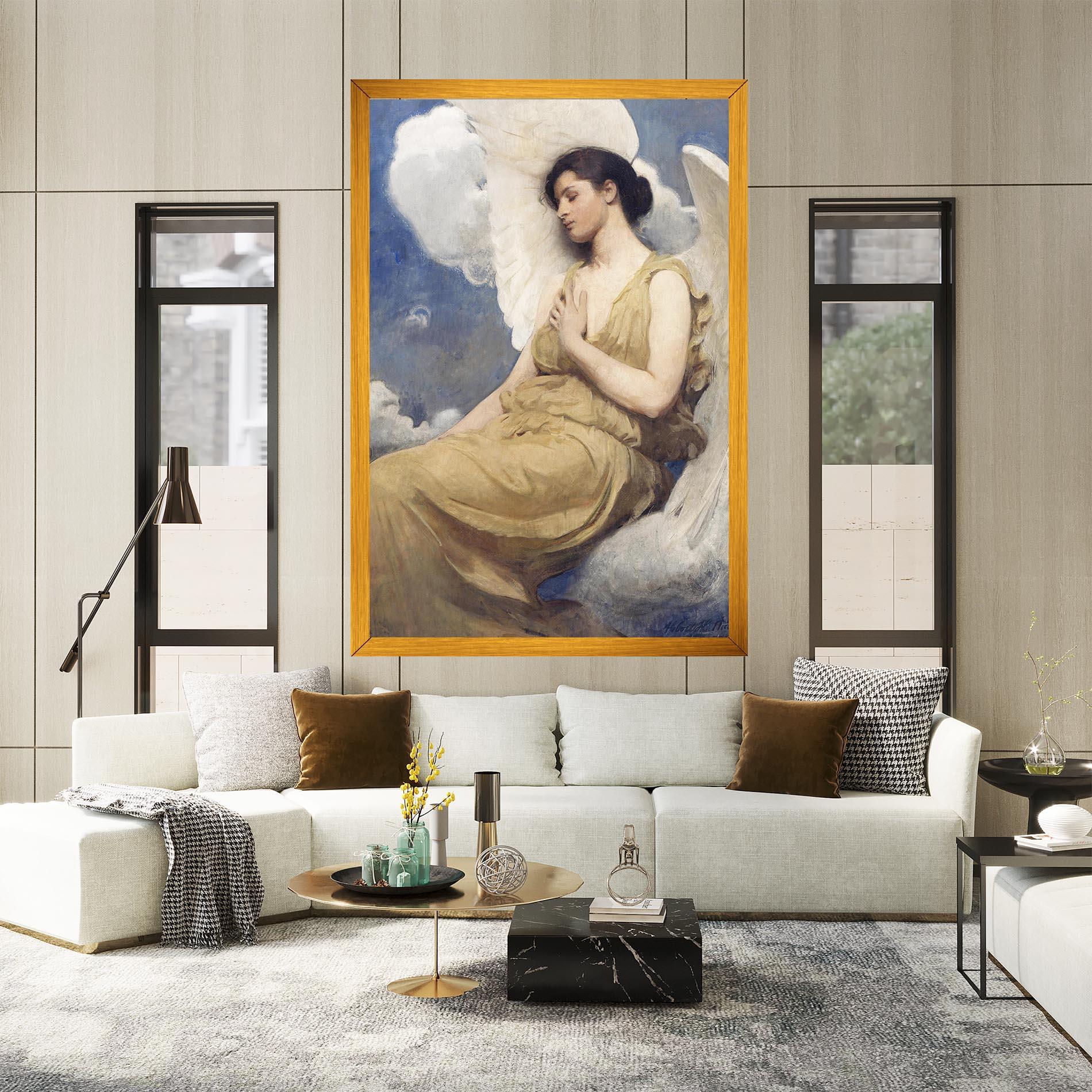 Vászonkép Angel Woman Painting mockup 2