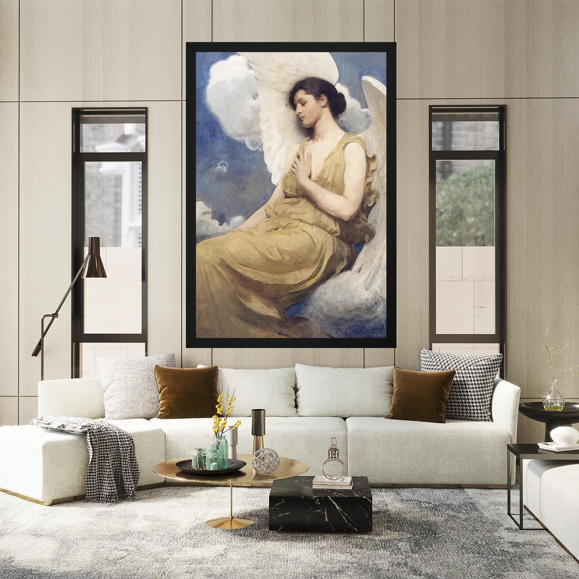 Vászonkép Angel Woman Painting mockup 2
