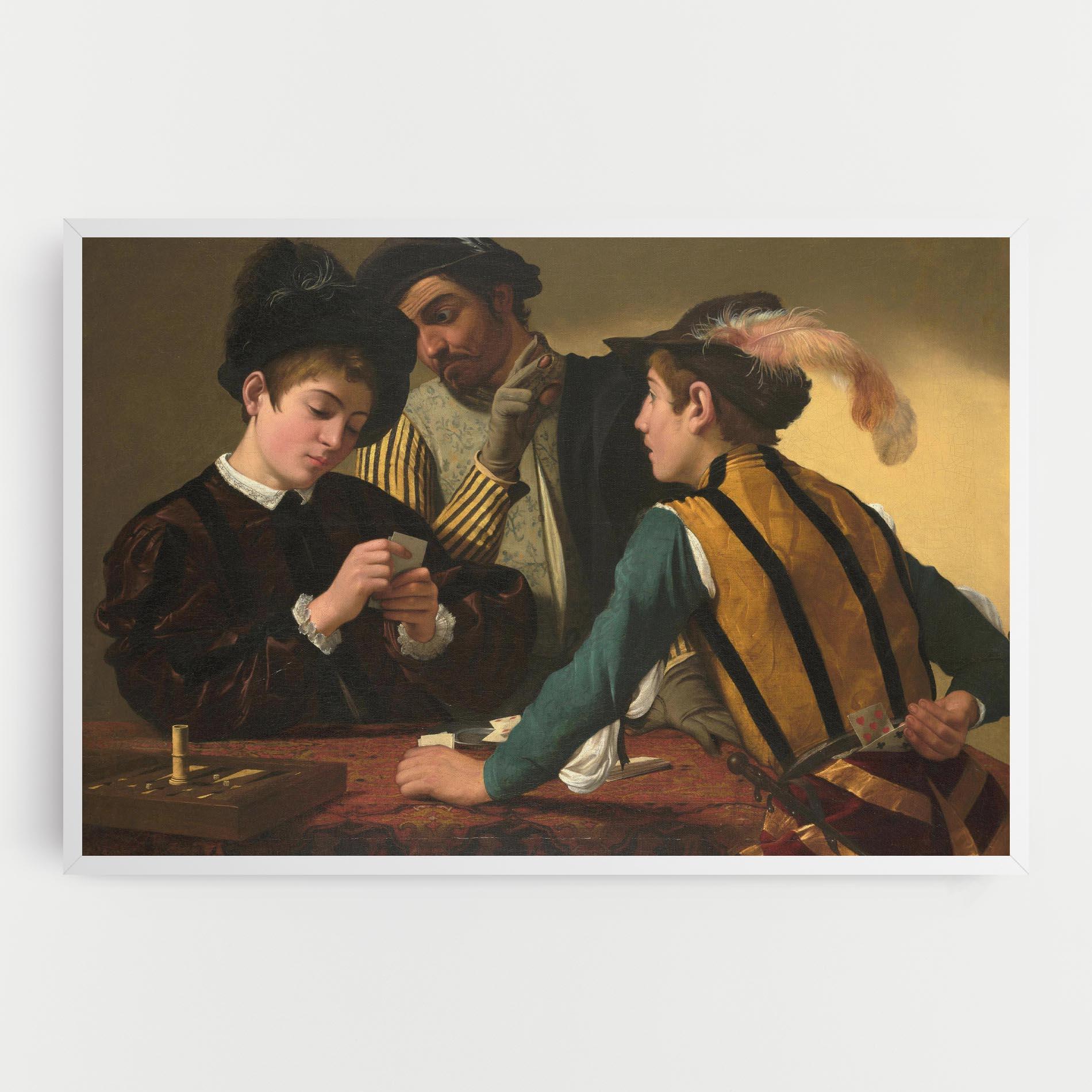 Vászonkép Caravaggio The Cardsharps mockup 0