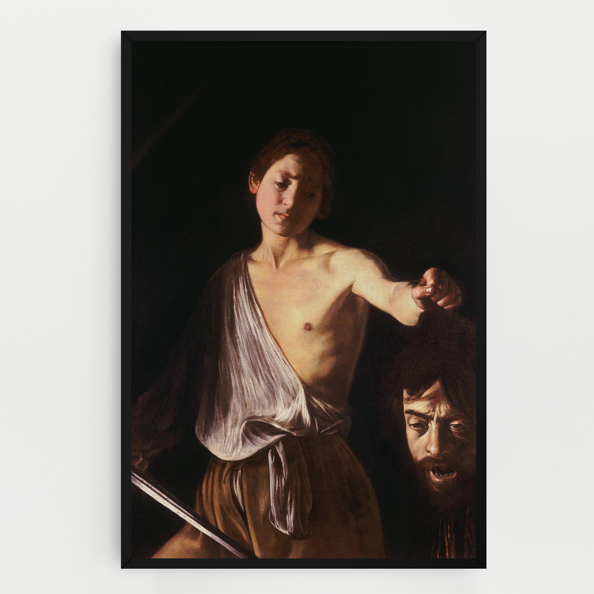 Vászonkép David With The Head Of Goliath mockup 0