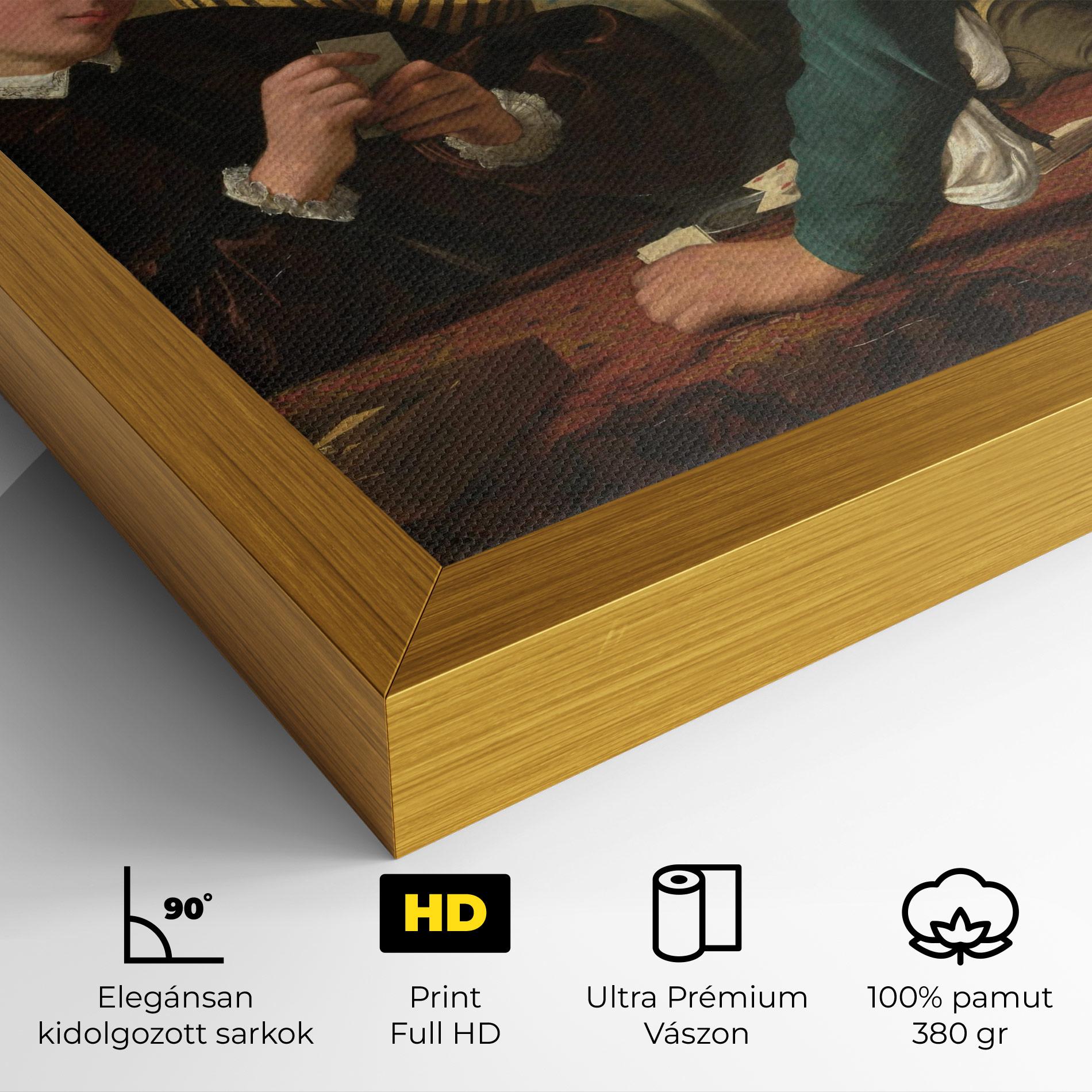 Vászonkép Caravaggio The Cardsharps mockup 4