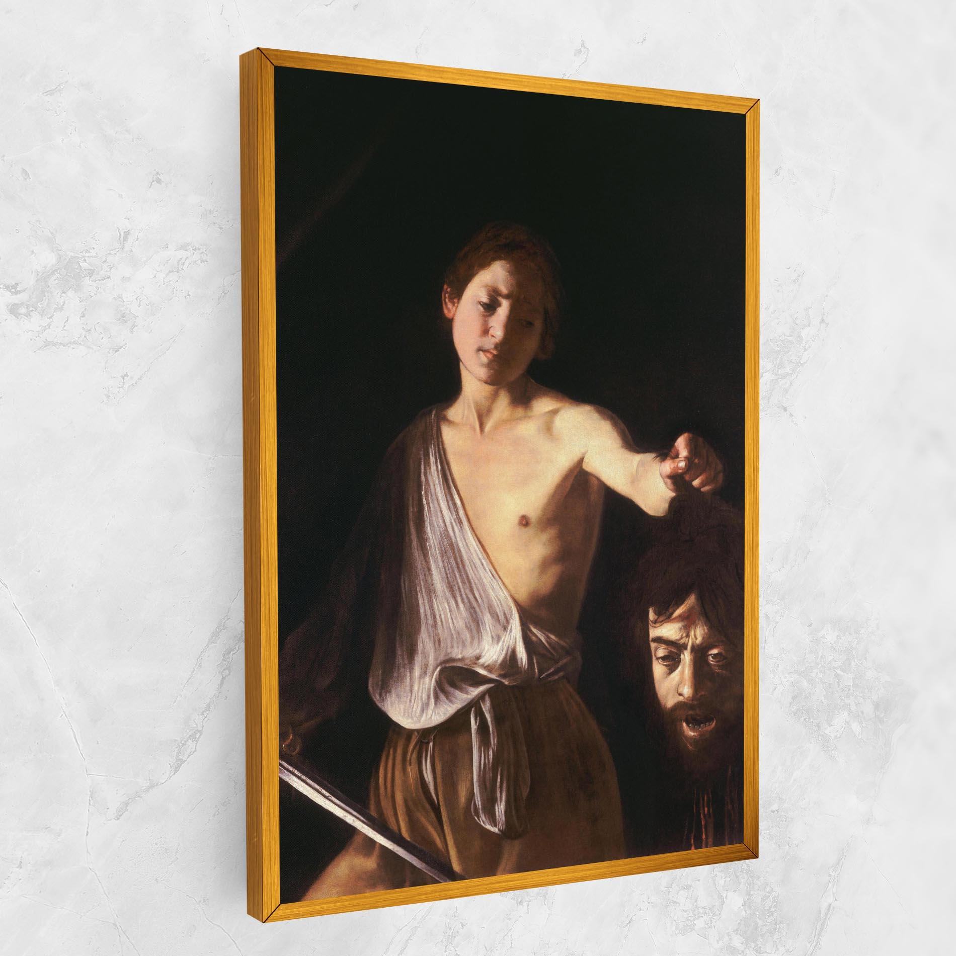 Vászonkép David With The Head Of Goliath mockup 1