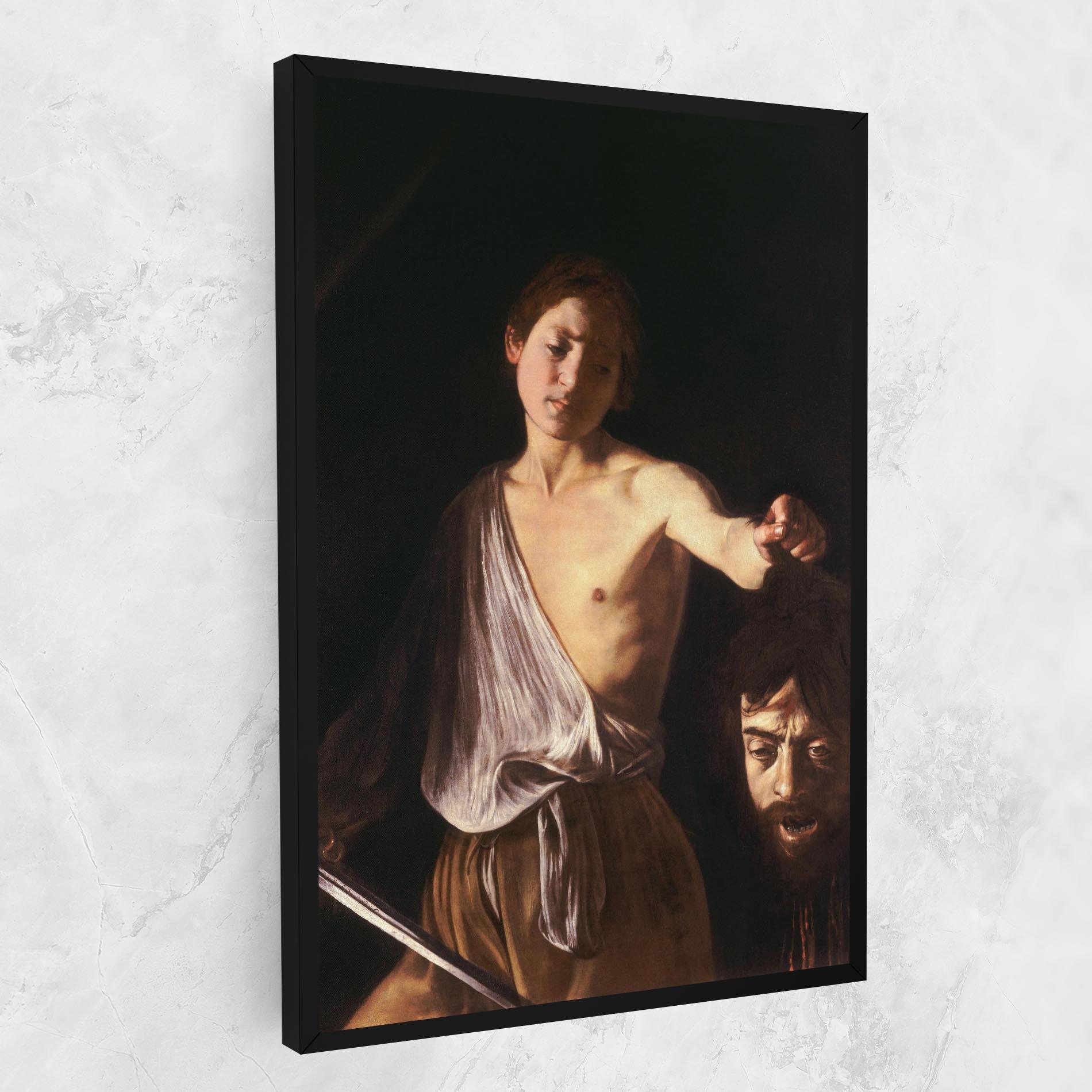 Vászonkép David With The Head Of Goliath mockup 1