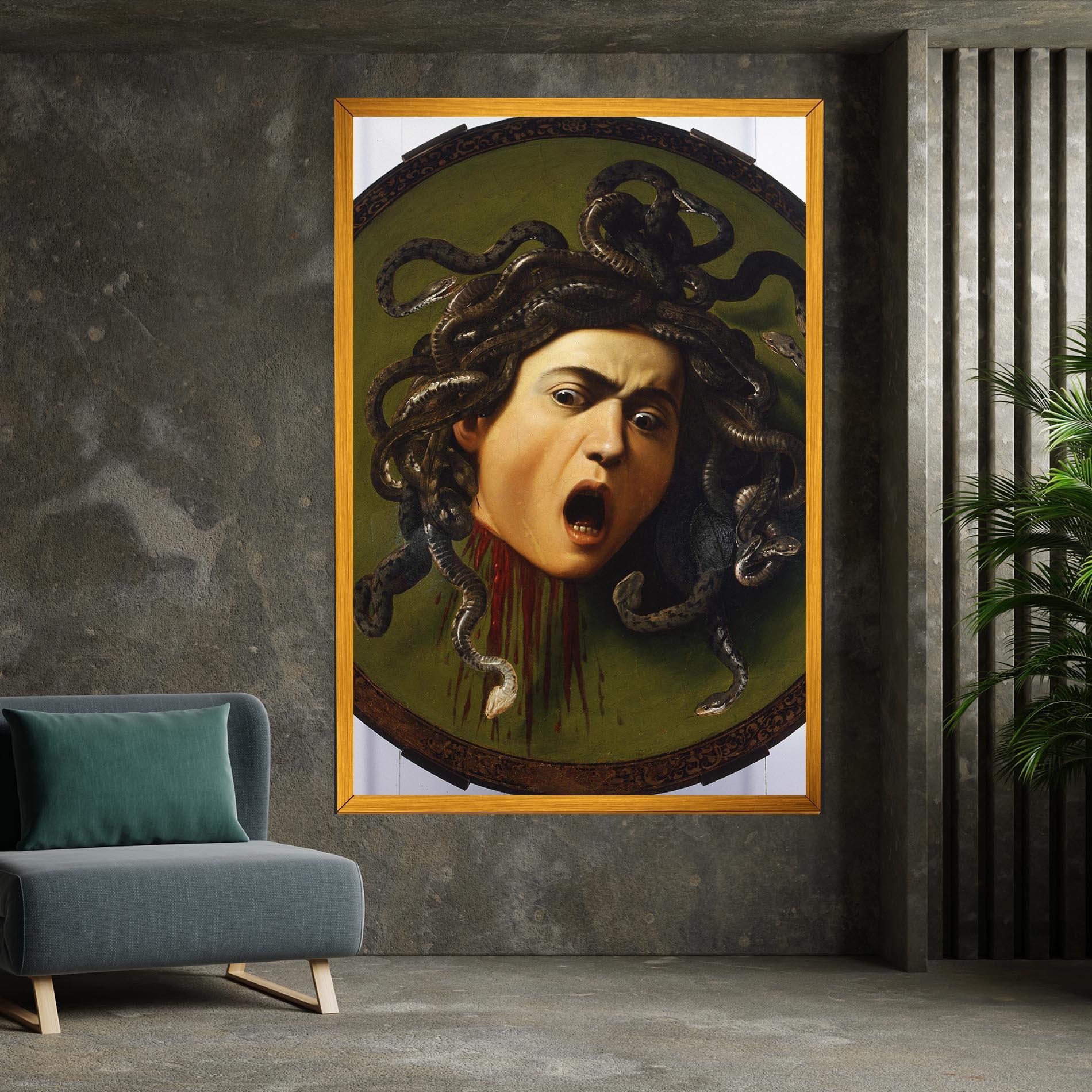 Vászonkép Caravaggio Medusa mockup 7