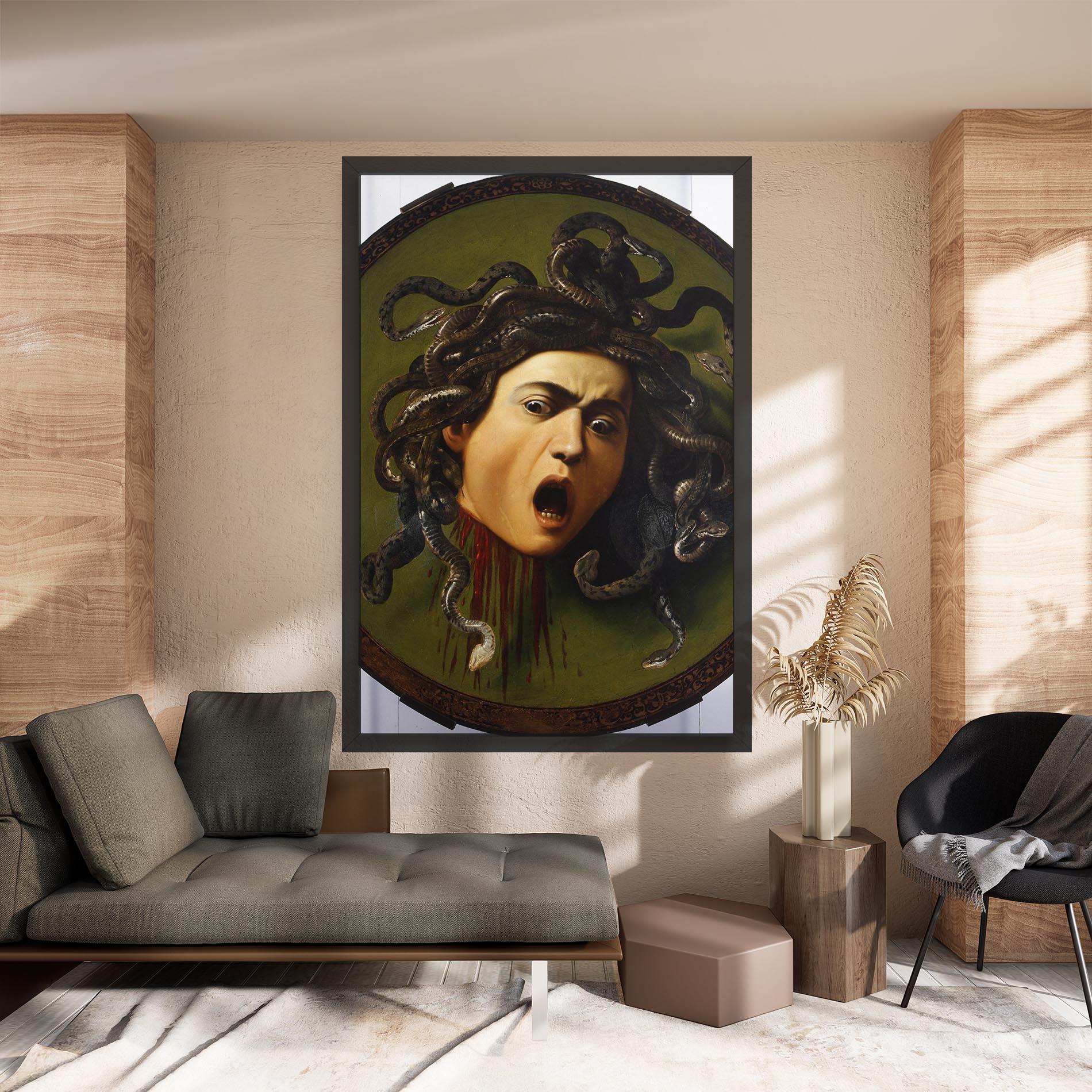 Vászonkép Caravaggio Medusa mockup 8