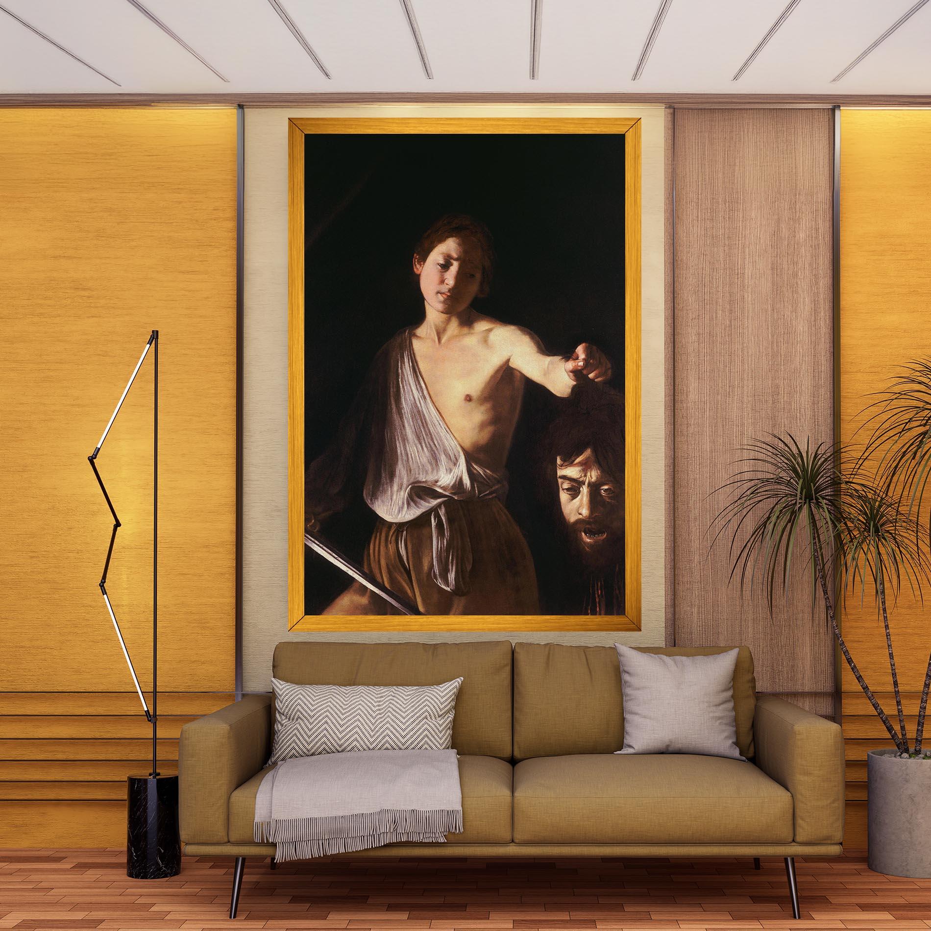 Vászonkép David With The Head Of Goliath mockup 9