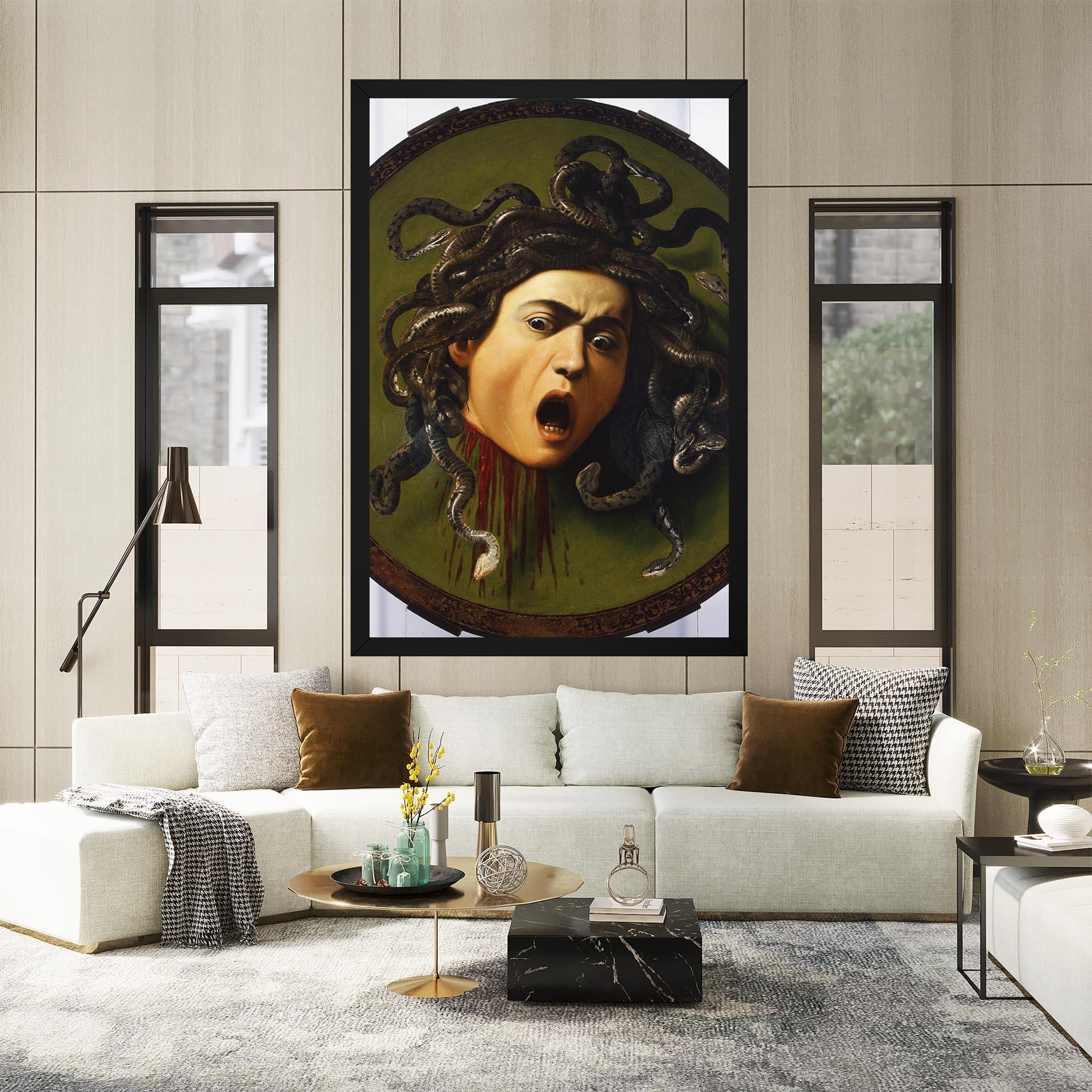 Vászonkép Caravaggio Medusa mockup 2
