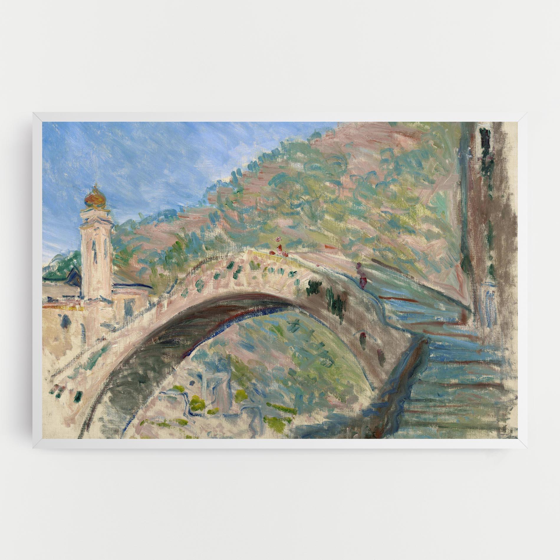 Vászonkép Bridge At Dolceacqua mockup 0