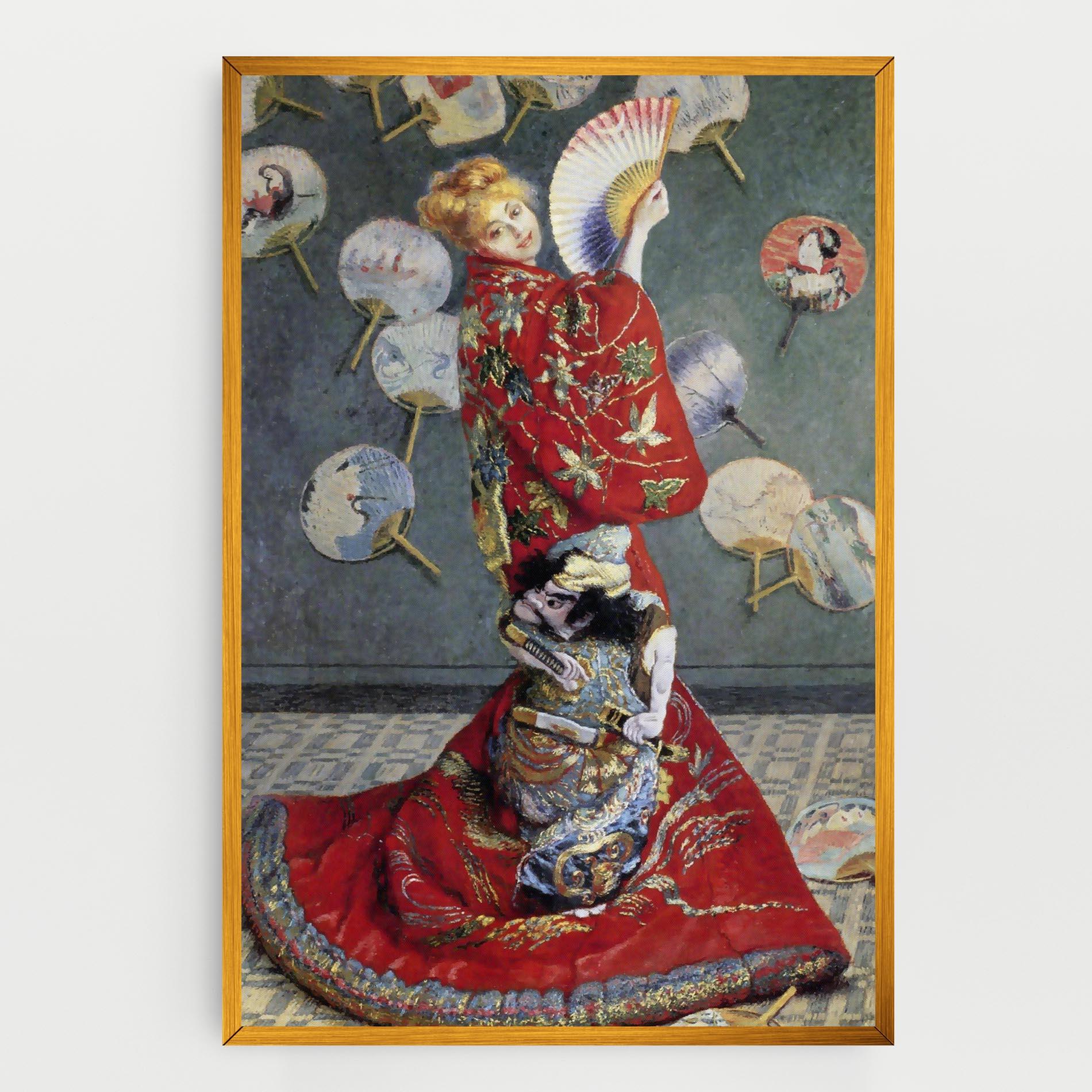 Vászonkép Camille Monet In Japanese Costume mockup 0