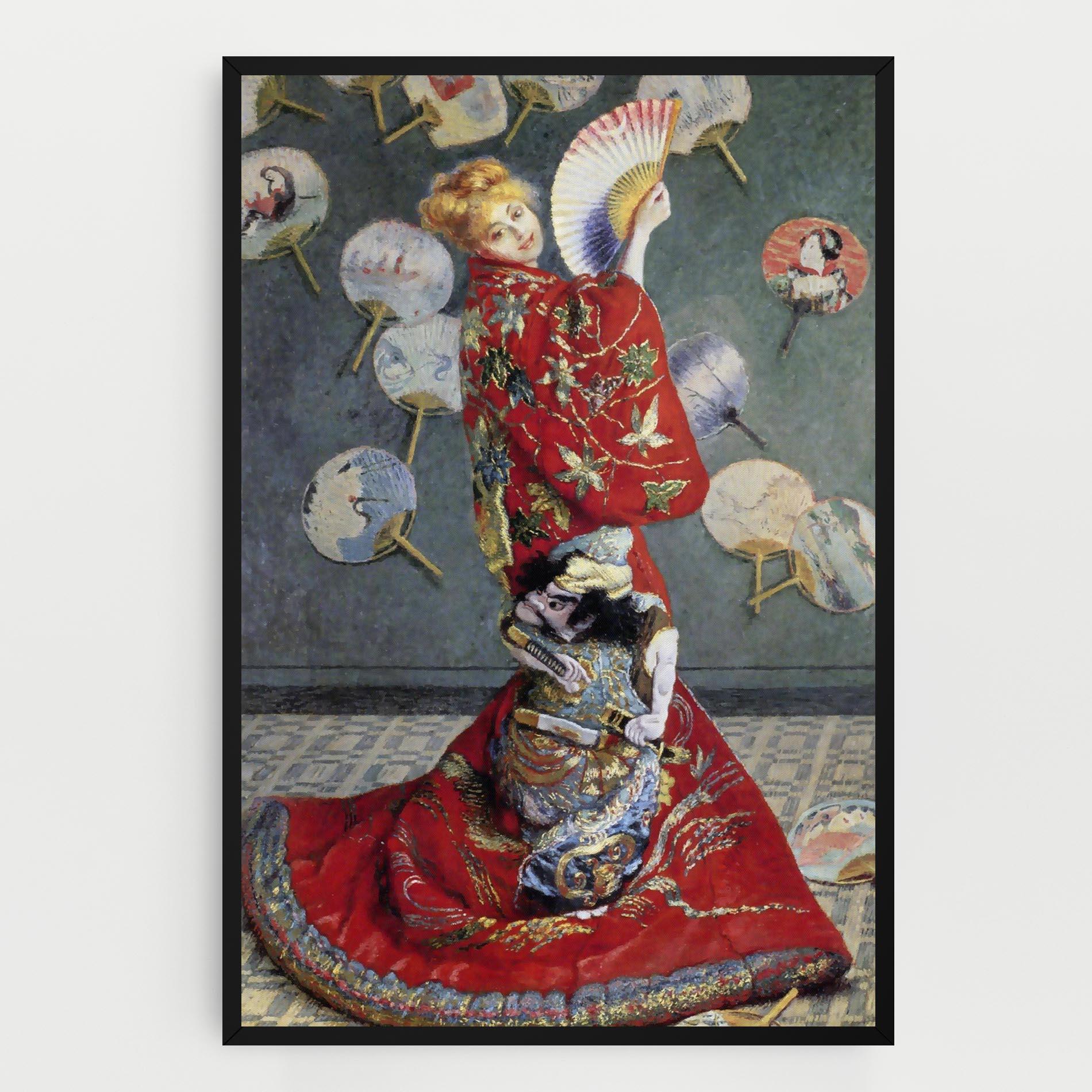 Vászonkép Camille Monet In Japanese Costume mockup 0