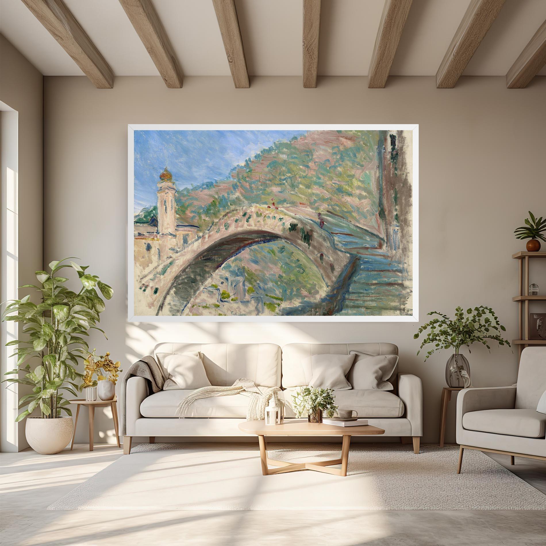 Vászonkép Bridge At Dolceacqua mockup 6