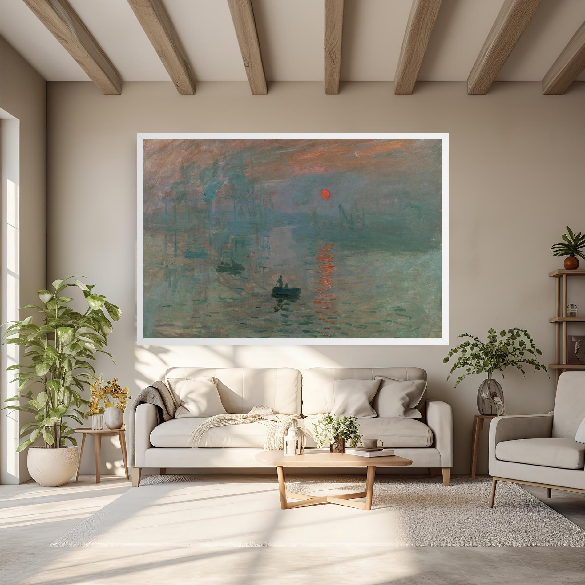 Vászonkép Monet Sunrise mockup 6