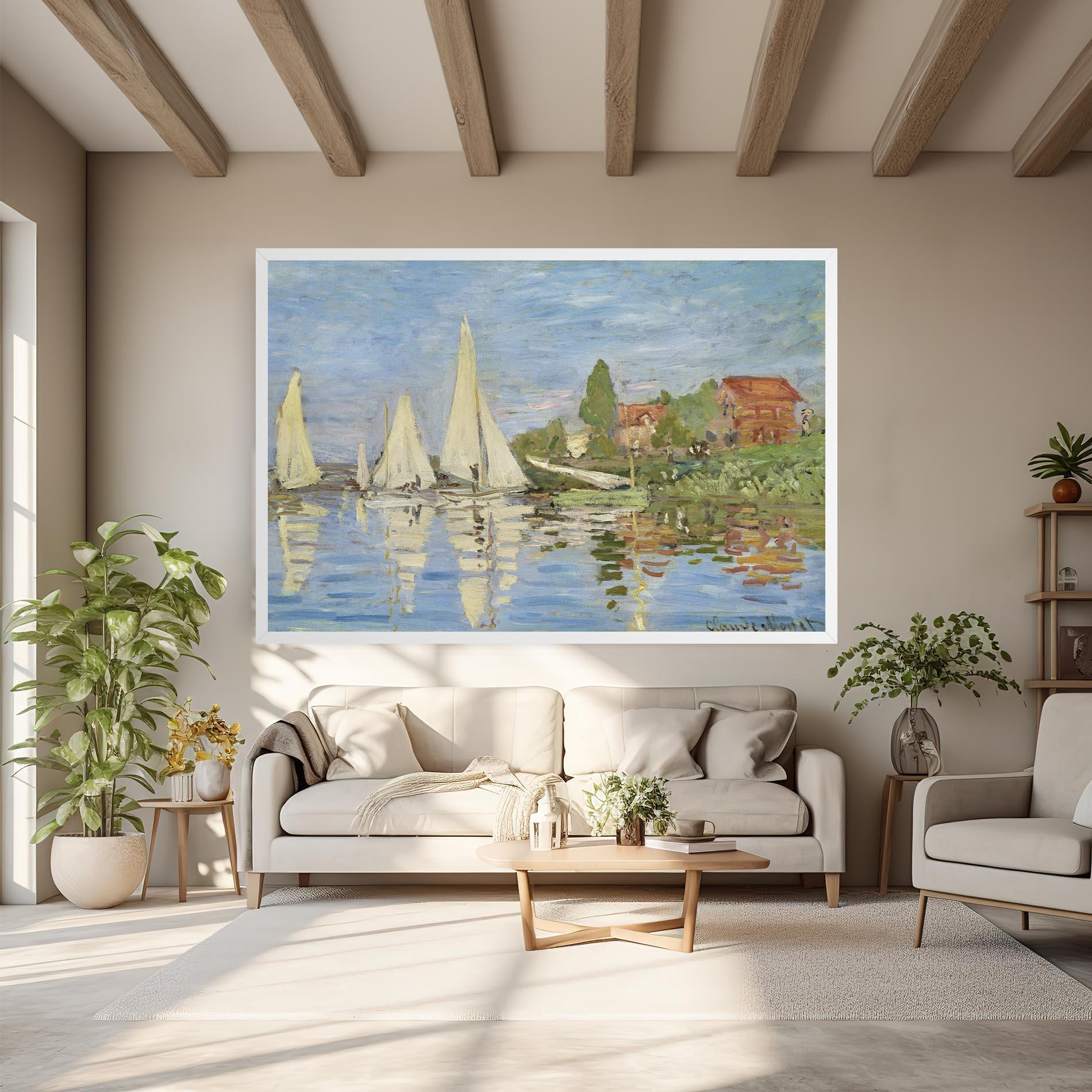 Vászonkép Regattas At Argenteuil mockup 6