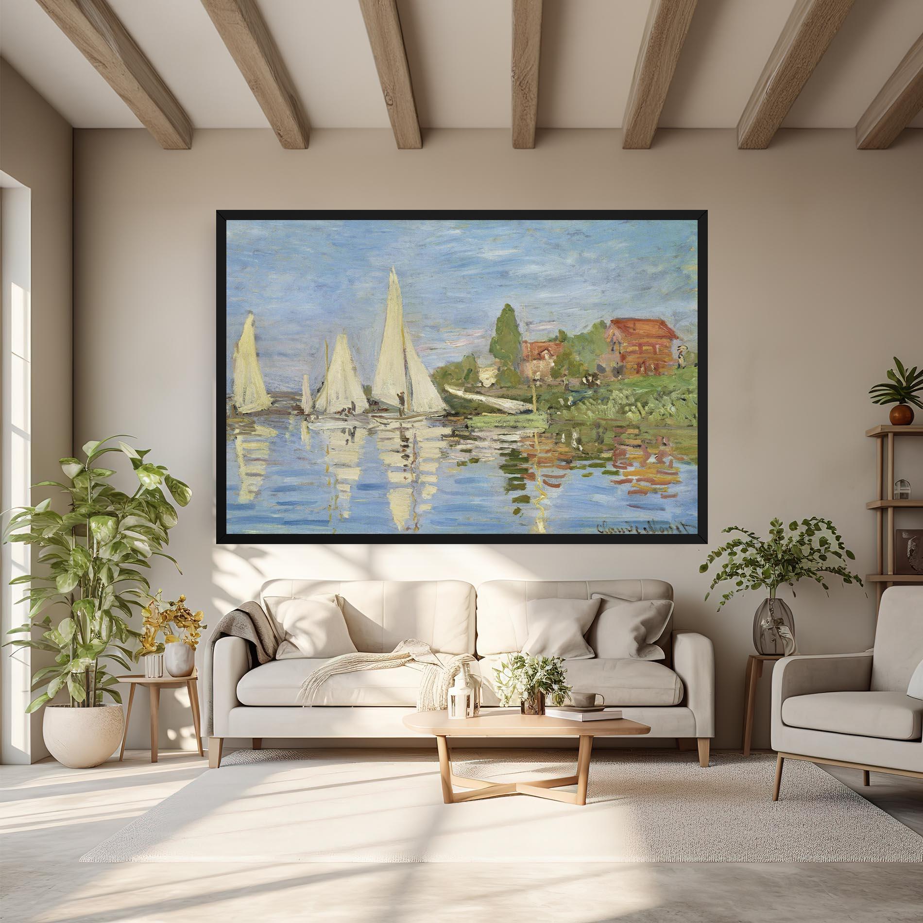 Vászonkép Regattas At Argenteuil mockup 6