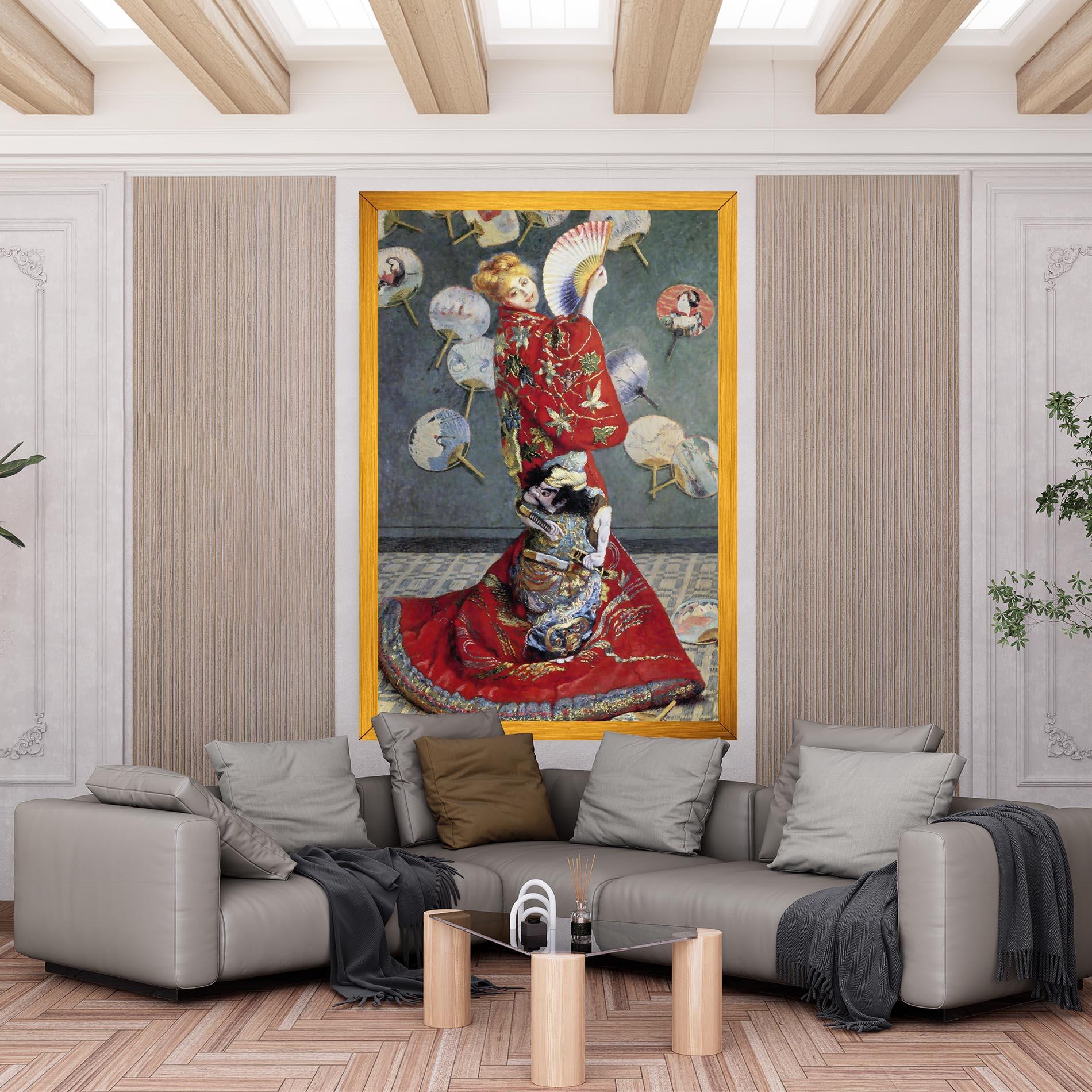 Vászonkép Camille Monet In Japanese Costume mockup 6