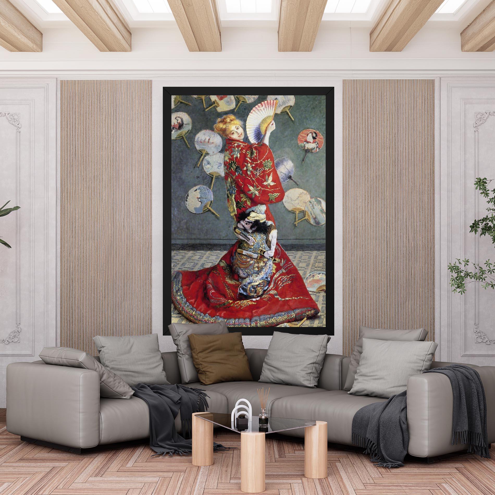 Vászonkép Camille Monet In Japanese Costume mockup 6