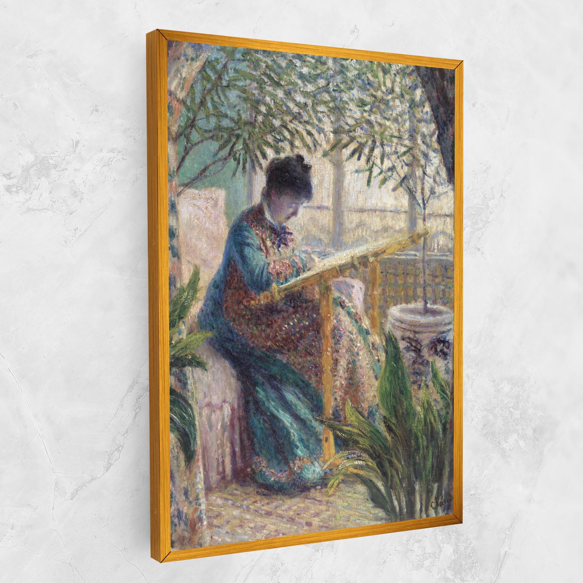 Vászonkép Monet Embroidering mockup 1
