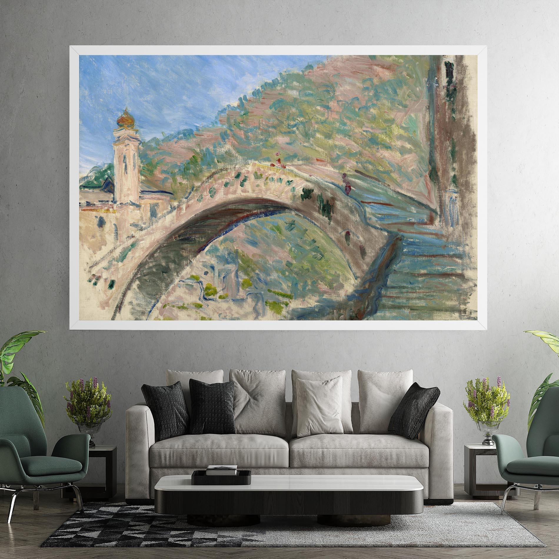 Vászonkép Bridge At Dolceacqua mockup 7