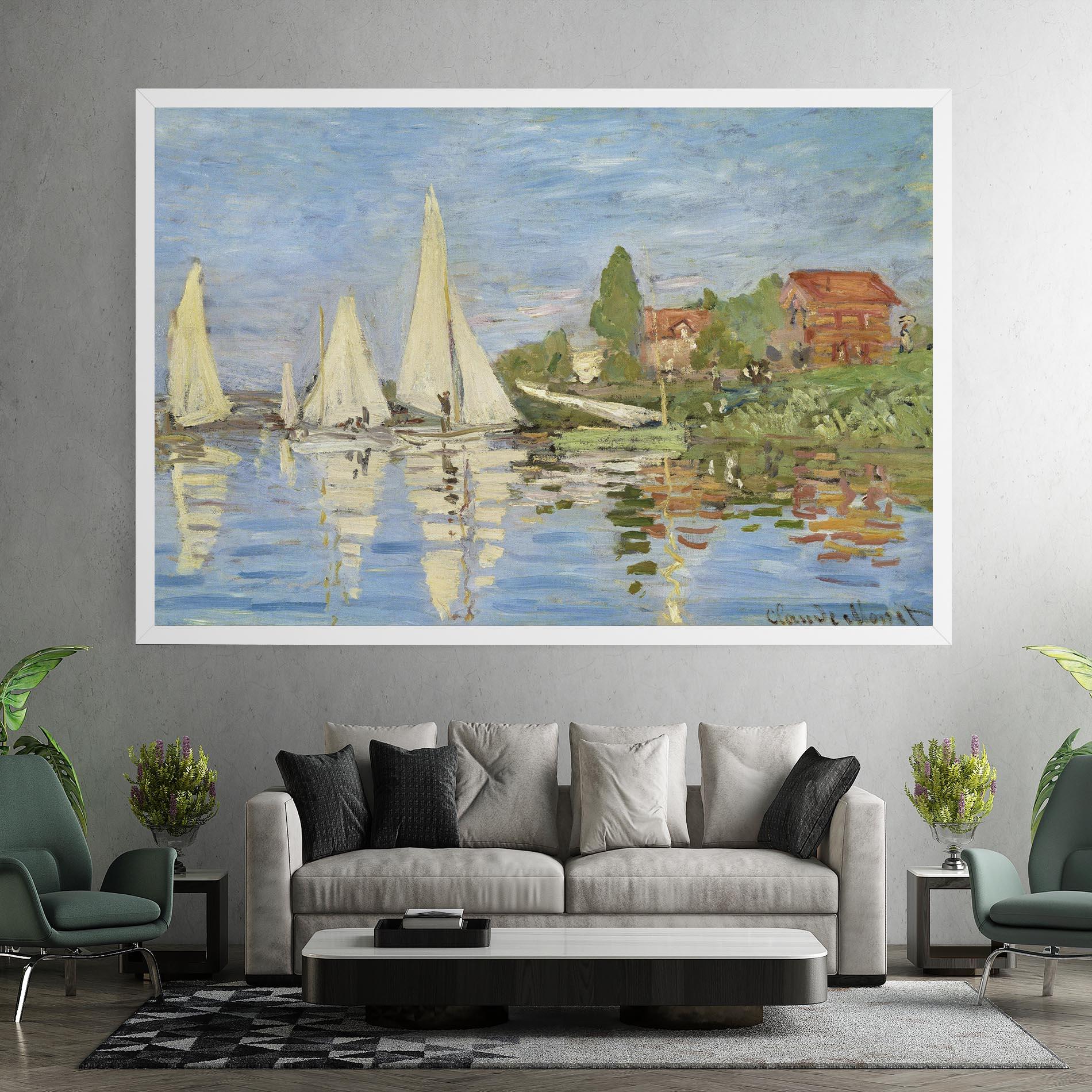 Vászonkép Regattas At Argenteuil mockup 7