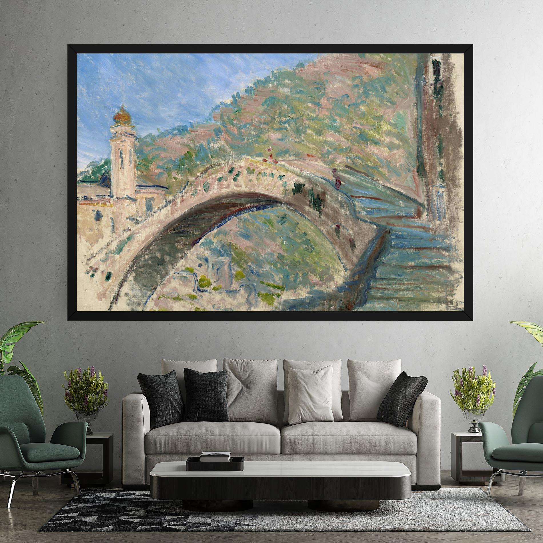 Vászonkép Bridge At Dolceacqua mockup 7