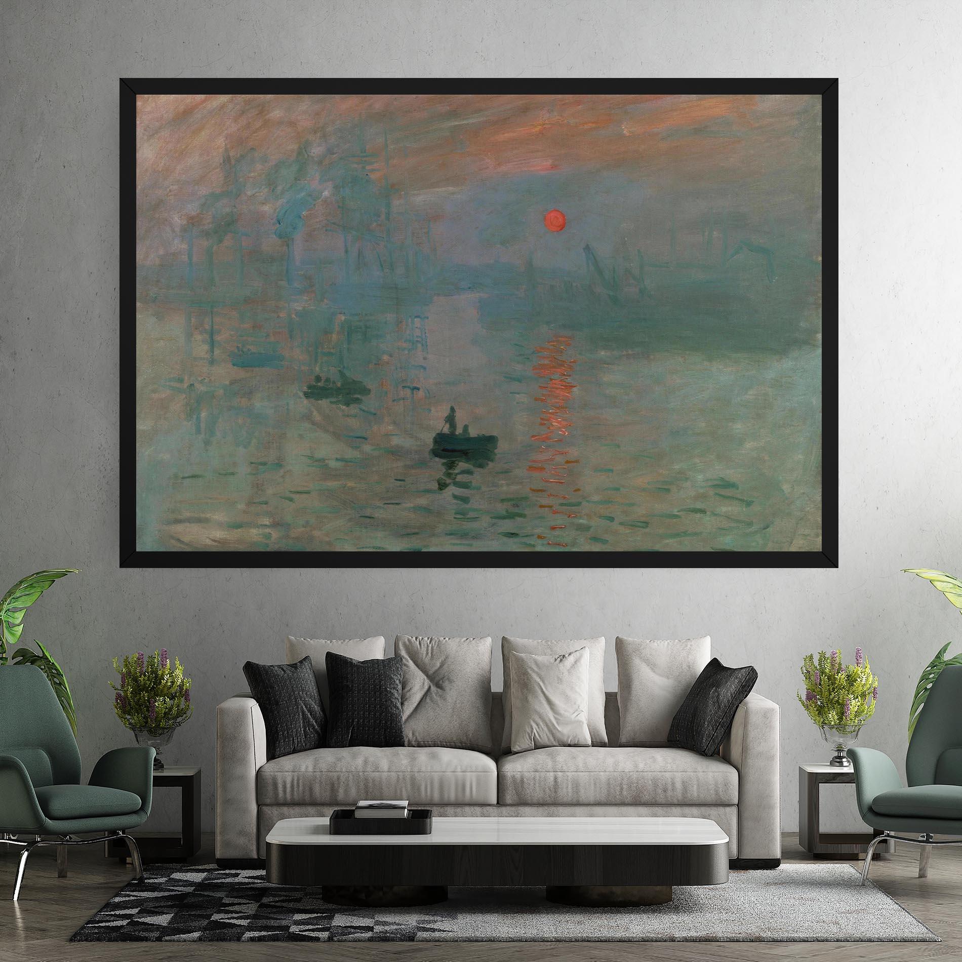 Vászonkép Monet Sunrise mockup 7