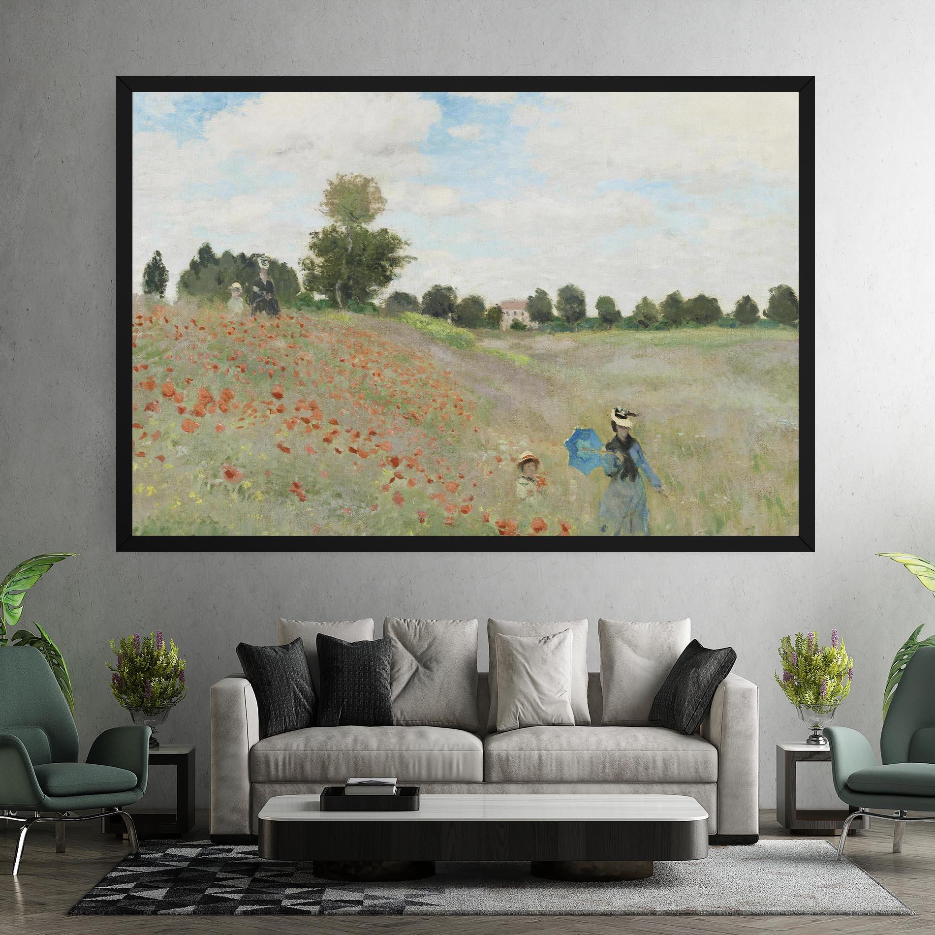 Vászonkép Poppy Field Near Argenteuil mockup 7