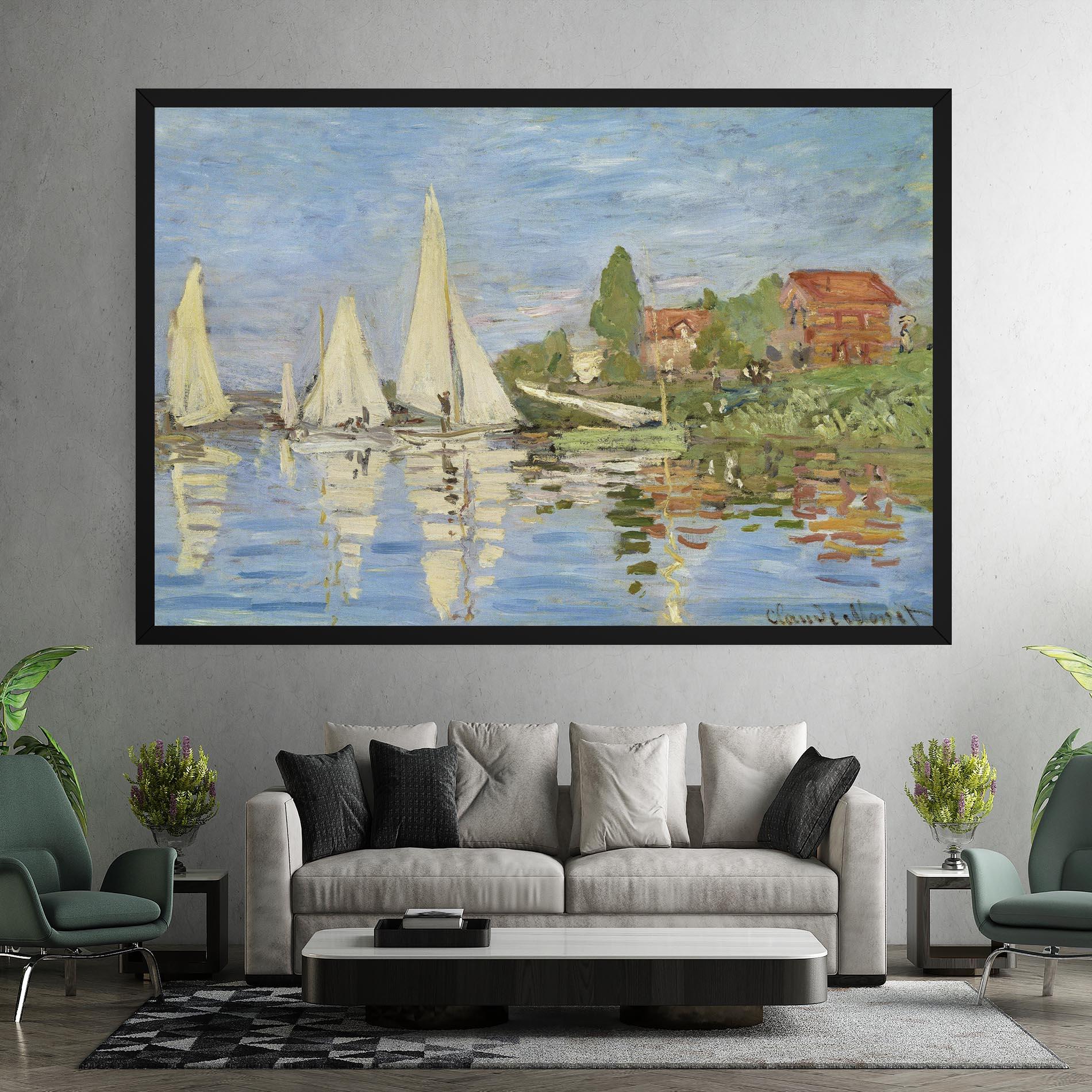 Vászonkép Regattas At Argenteuil mockup 7