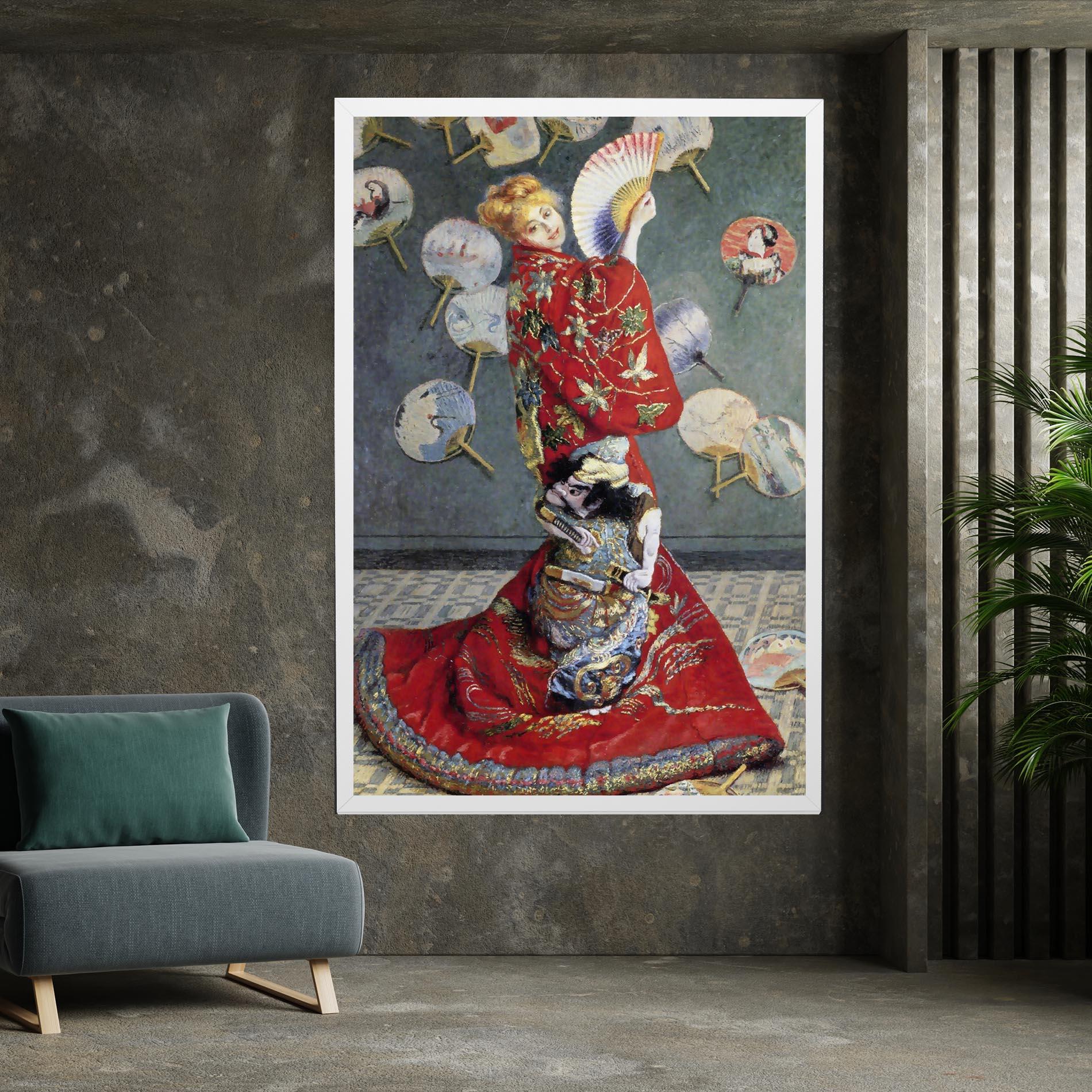 Vászonkép Camille Monet In Japanese Costume mockup 7