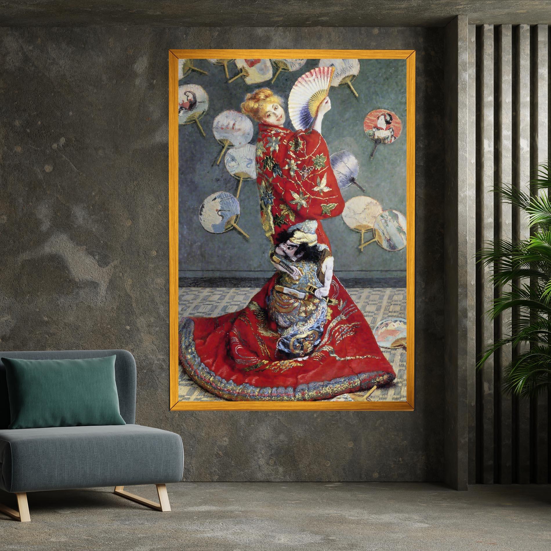 Vászonkép Camille Monet In Japanese Costume mockup 7